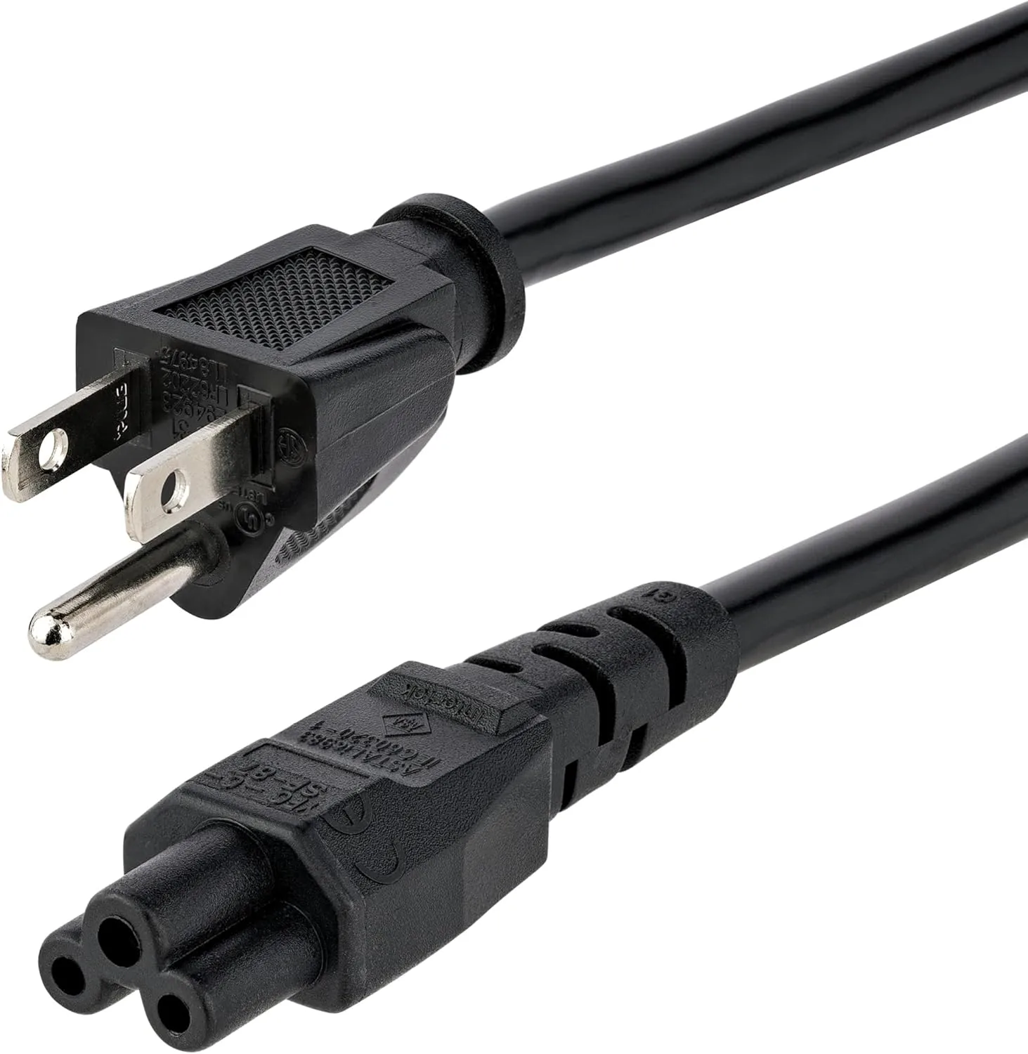 StarTech.com Laptop Power Cord NEMA 5-15P to IEC C5 18AWG 10A 125V