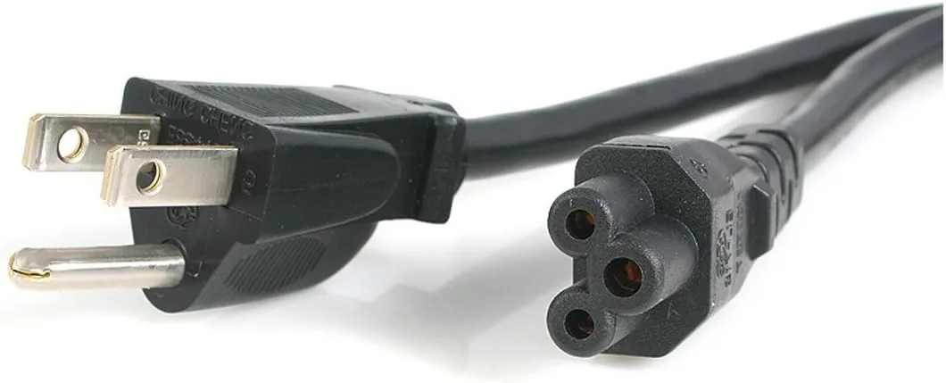 StarTech.com Laptop Power Cord NEMA 5-15P to IEC C5 18AWG 10A 125V