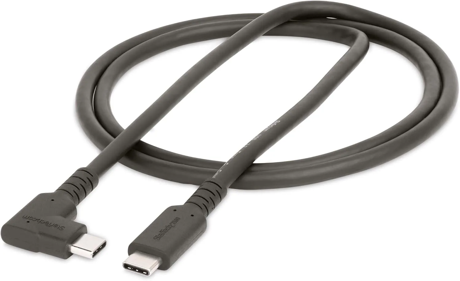 StarTech.com 3ft Rugged Right Angle USB-C Cable, USB 3.2 Gen 2, 10 Gbps, 100W PD