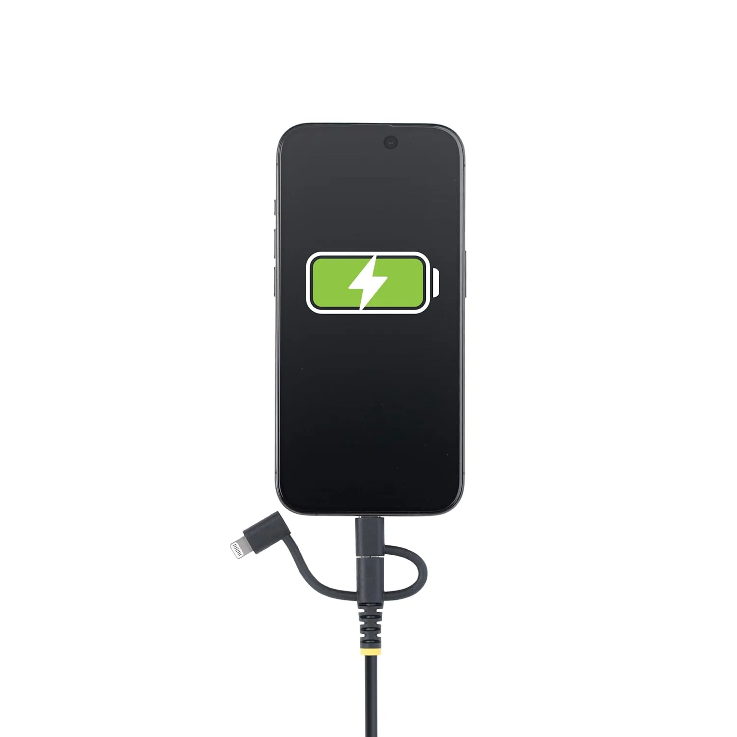 StarTech.com 3ft (1m) Rugged USB Multi Charging Cable, USB to Lightning/Micro-USB/Type-C, Apple MFi, 3-in-1 USB Charger Cord