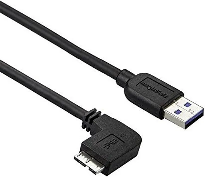 StarTech.com Slim USB 3.0 A to Micro-B Angled Micro-USB Cable