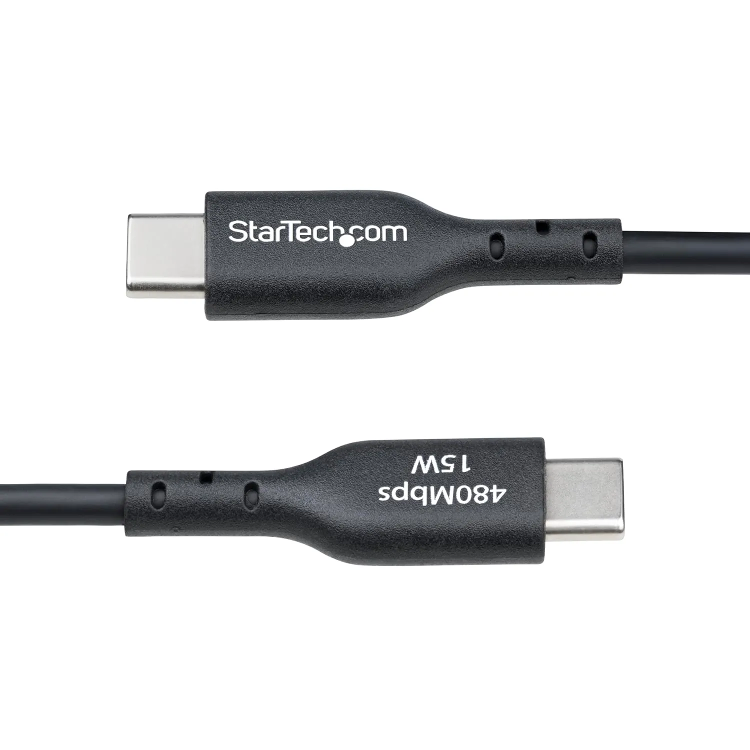 StarTech.com 3ft (91cm) USB-A to USB-C Charging Cable, Charge & Sync, 3A, USB 2.0, TPE Jacket, Black USB Charging Cord