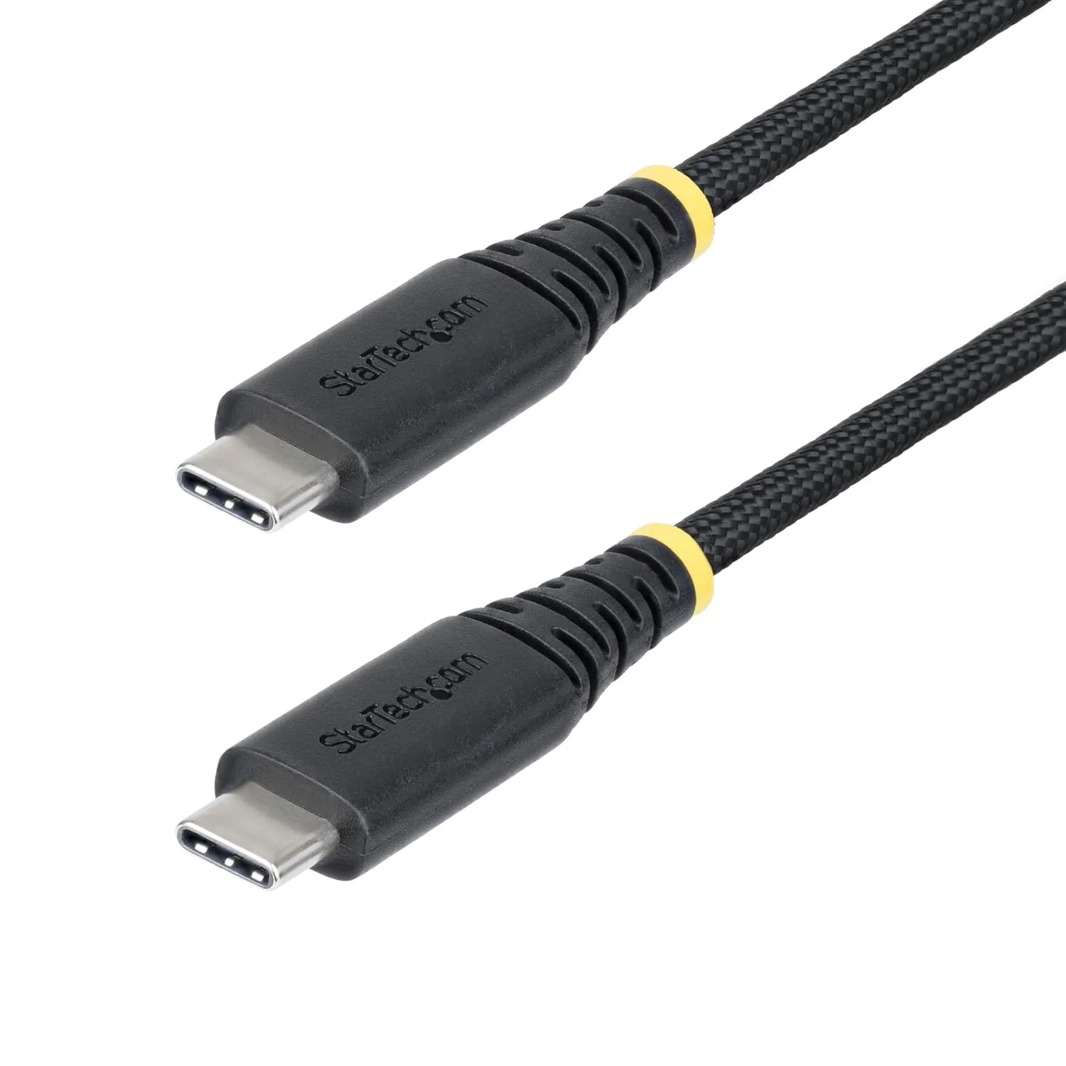 StarTech.com 3ft (91cm) USB-C Charging Cable, 240W (5A) PD EPR, Dual-Layer Silicone/Braided Jacket, Laptop Charger Cord