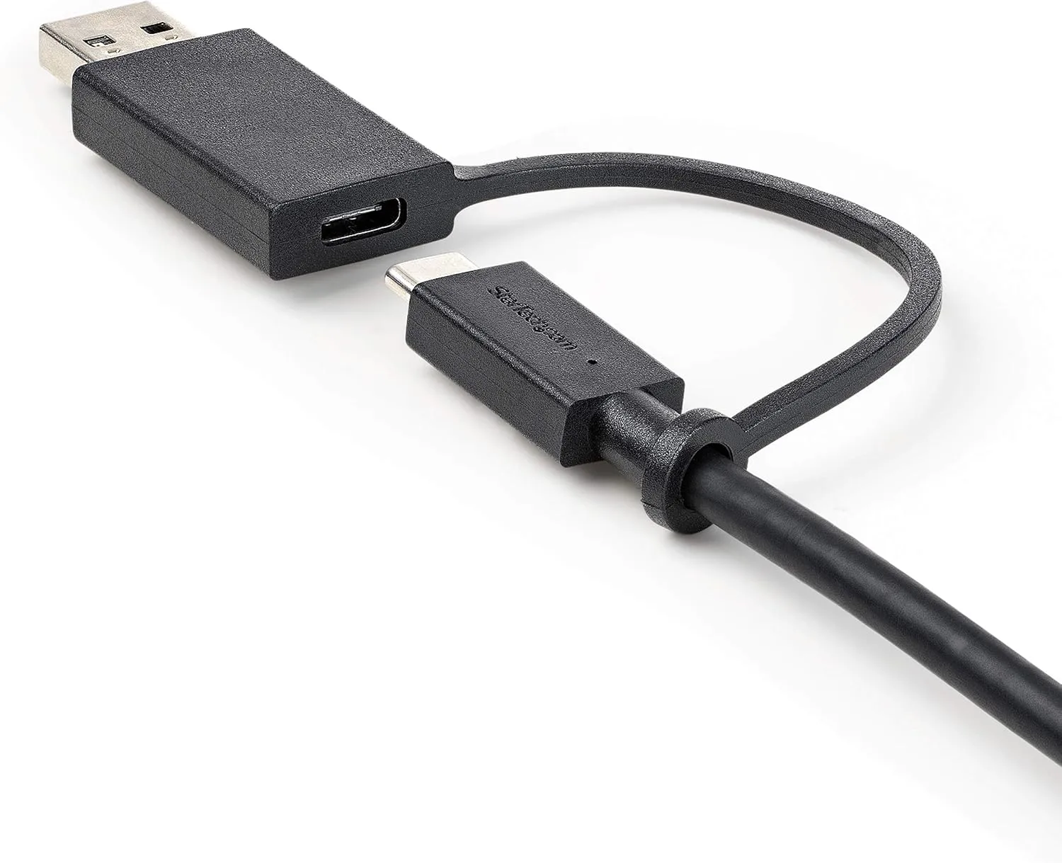StarTech.com 3ft/1m USB-C Cable with USB-A Adapter Dongle, USB-C to C (10Gbps/PD), USB-A to C (5Gbps)