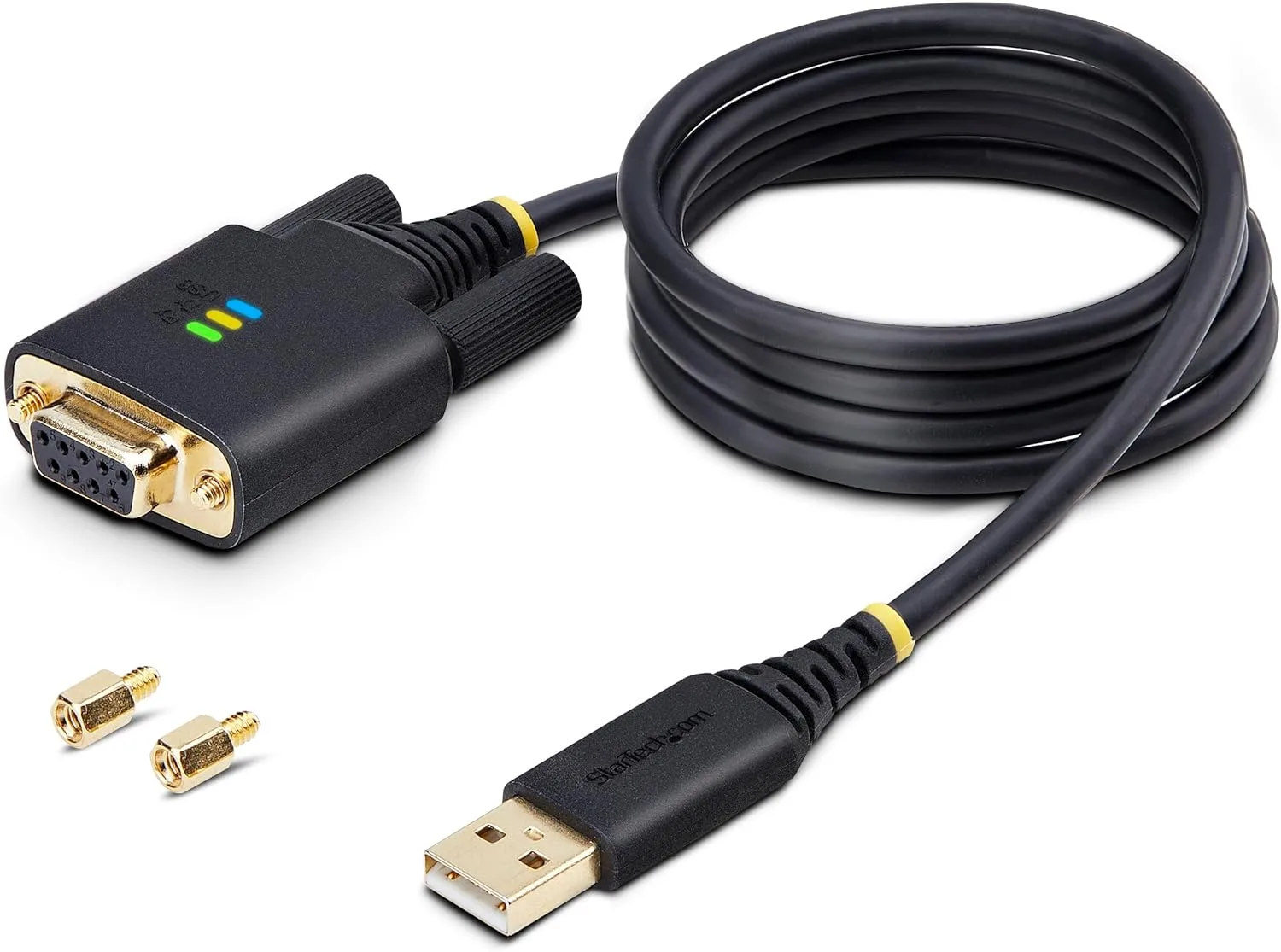 StarTech.com USB to Null Modem RS232 Serial Adapter Cable (USB-A to DB9) - FTDI, COM Retention