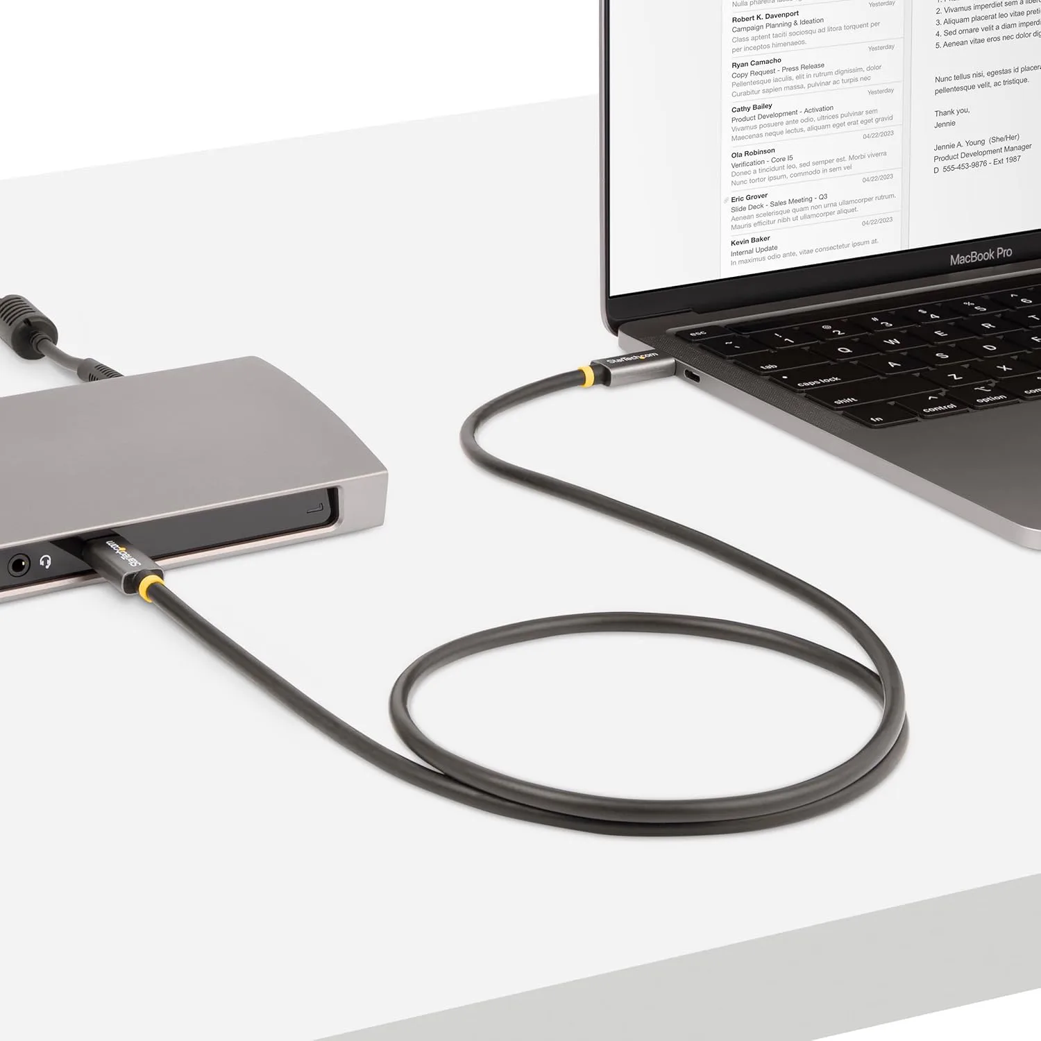 3ft [1m] USB4 Cable, USB-IF Certified USB-C Cable, 40 Gbps, 100W, 8K 60Hz, Compatible w/Thunderbolt 4/3/USB 3.2, USB Type-C