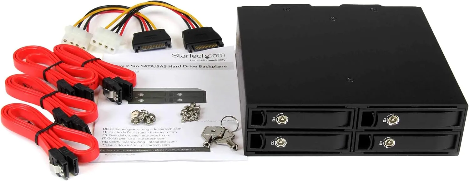 StarTech.com 2.5in Mobile Drive Bay and Backplane - Removable Hot-Swap SATA III