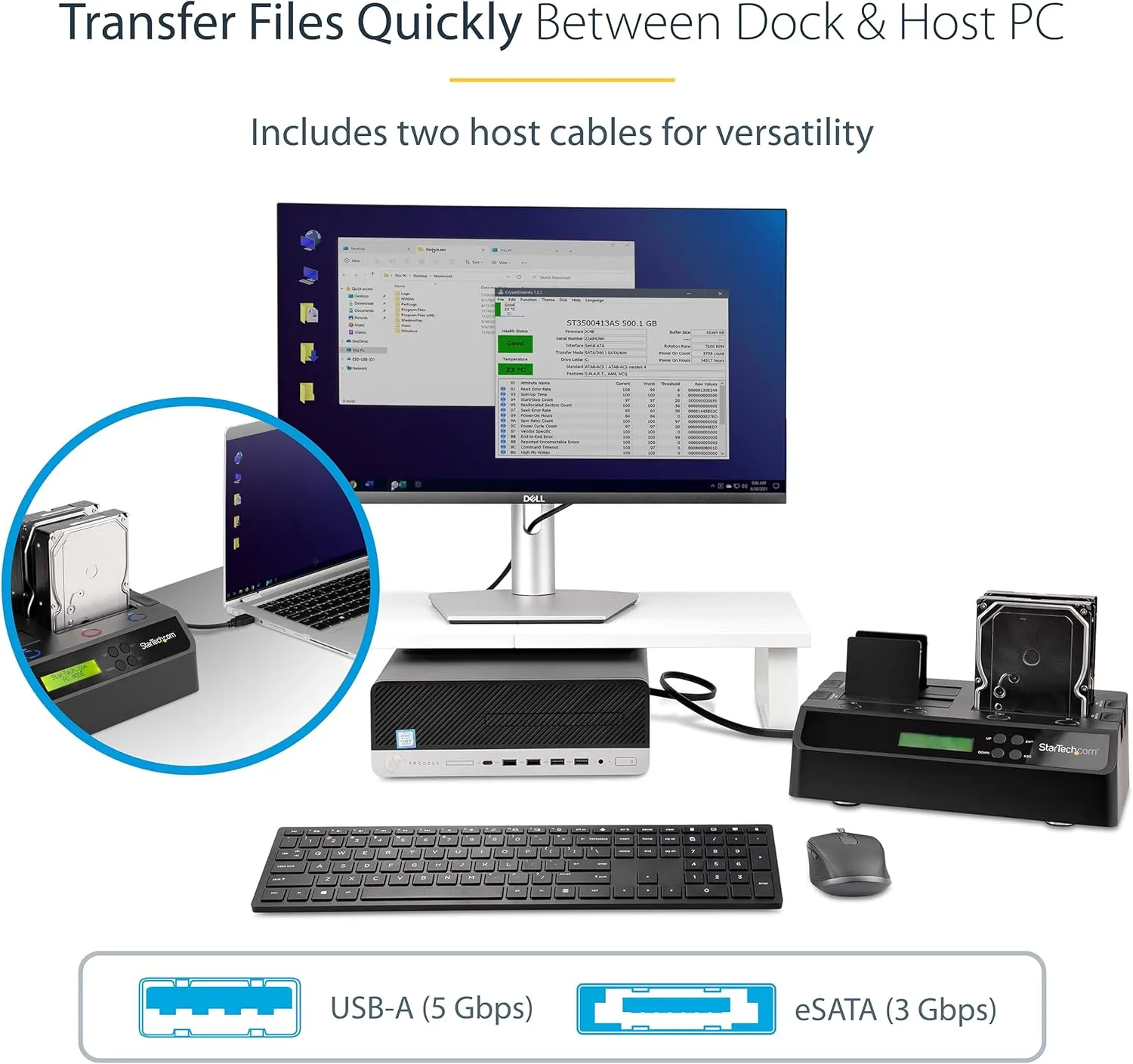 StarTech 4-Bay Hard Drive Duplicator & Eraser Dock (SATDOCK4U3RE)