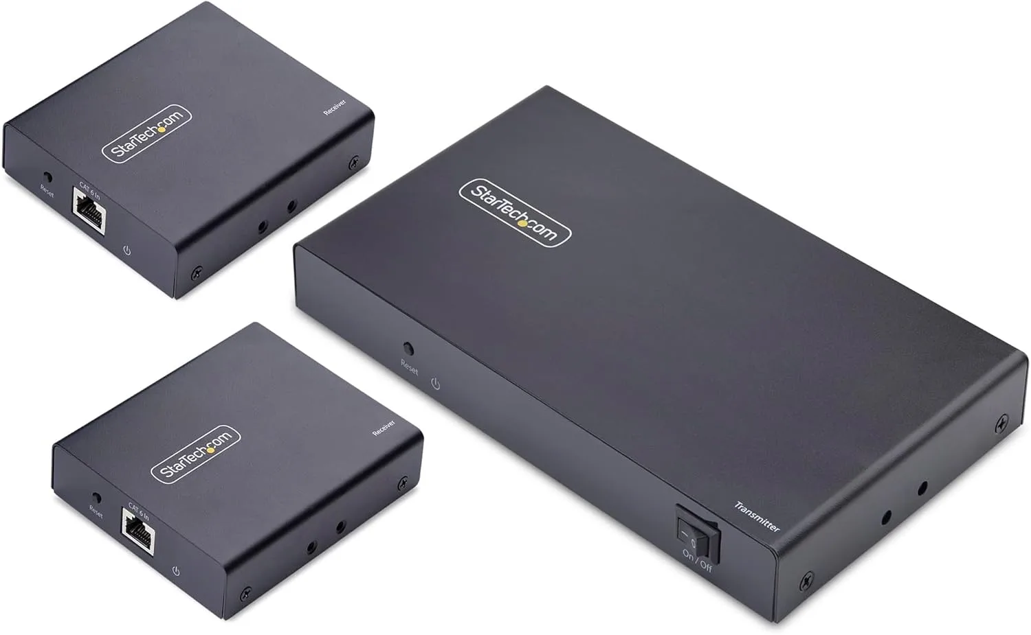 StarTech.com 4-Port HDMI Extender and Splitter Over CAT6, 4K 60Hz, Up to 230ft (70m), 1x4 HDMI Over Ethernet Distribution Kit