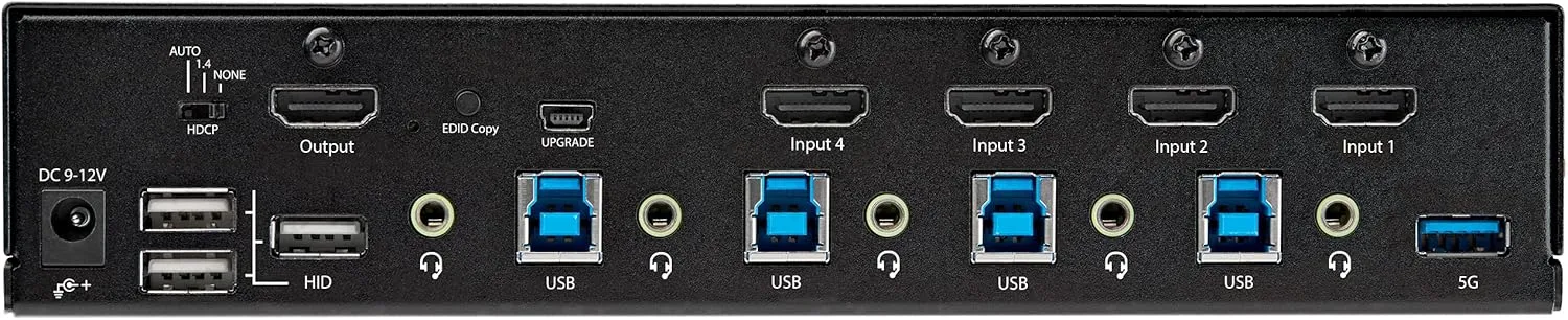 StarTech.com 4-Port HDMI KVM Switch - Single Monitor 4K 60Hz HDR - USB 3.0 Hub