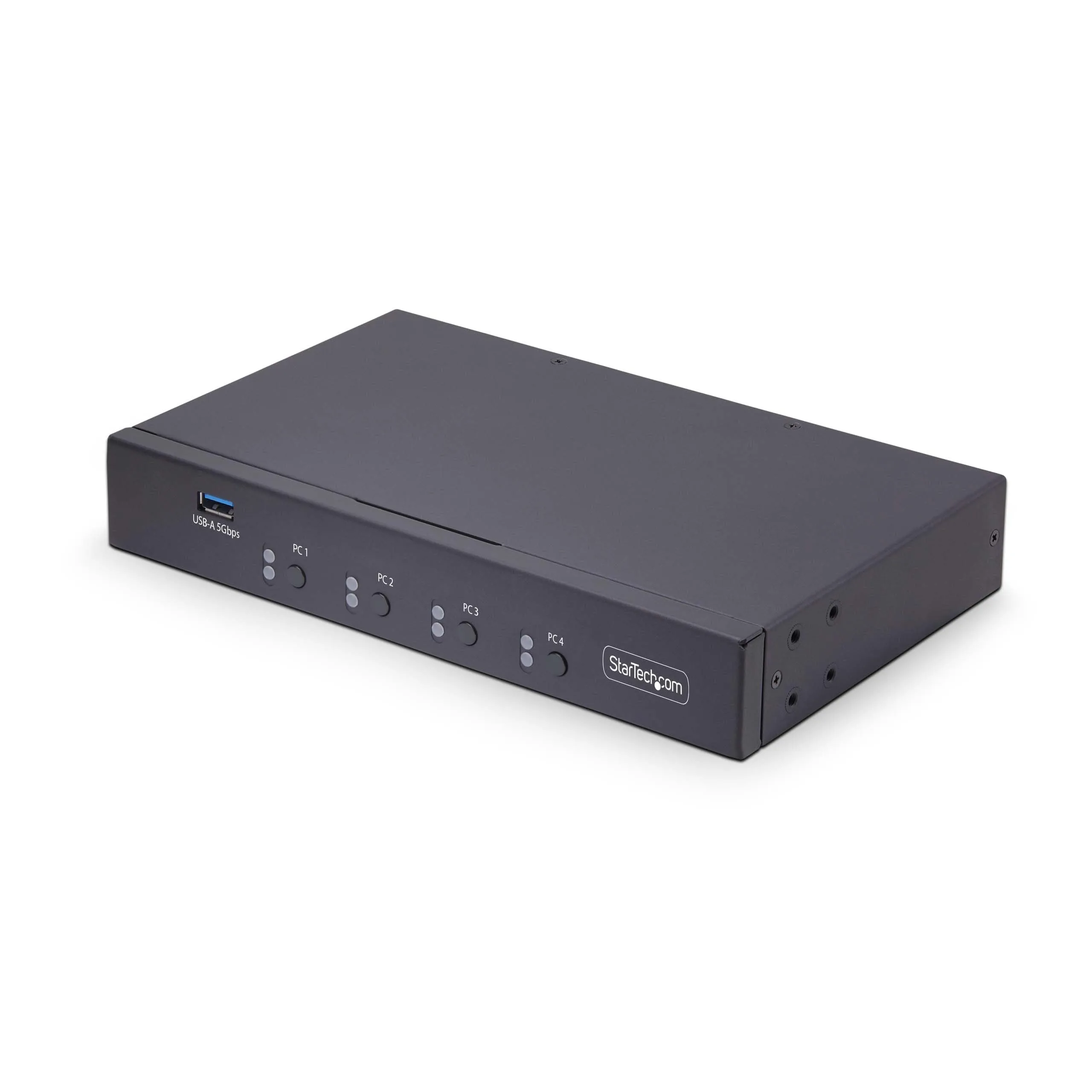 StarTech.com 4-Port KM Switch with Mouse Switching, USB 3.0 Switcher, Keyboard/Mouse Sharing, 3.5mm/USB Audio, TAA Compliant