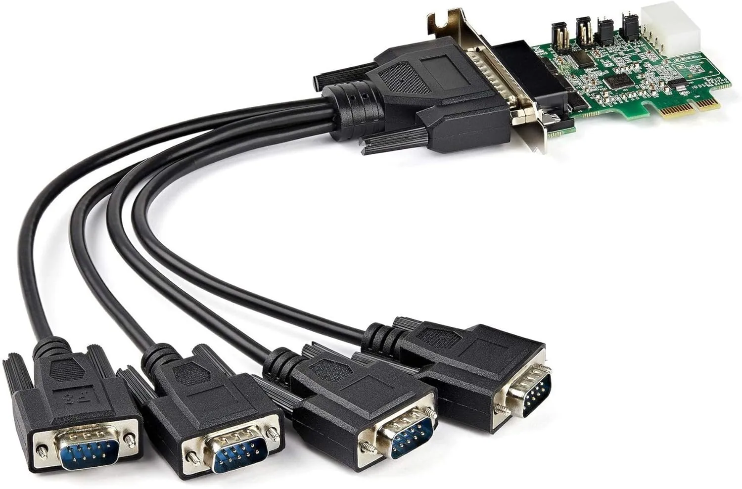 StarTech.com 4-port PCI Express RS232 Serial Adapter Card - PCIe RS232 Serial Host Controller Card - PCIe to Serial DB9