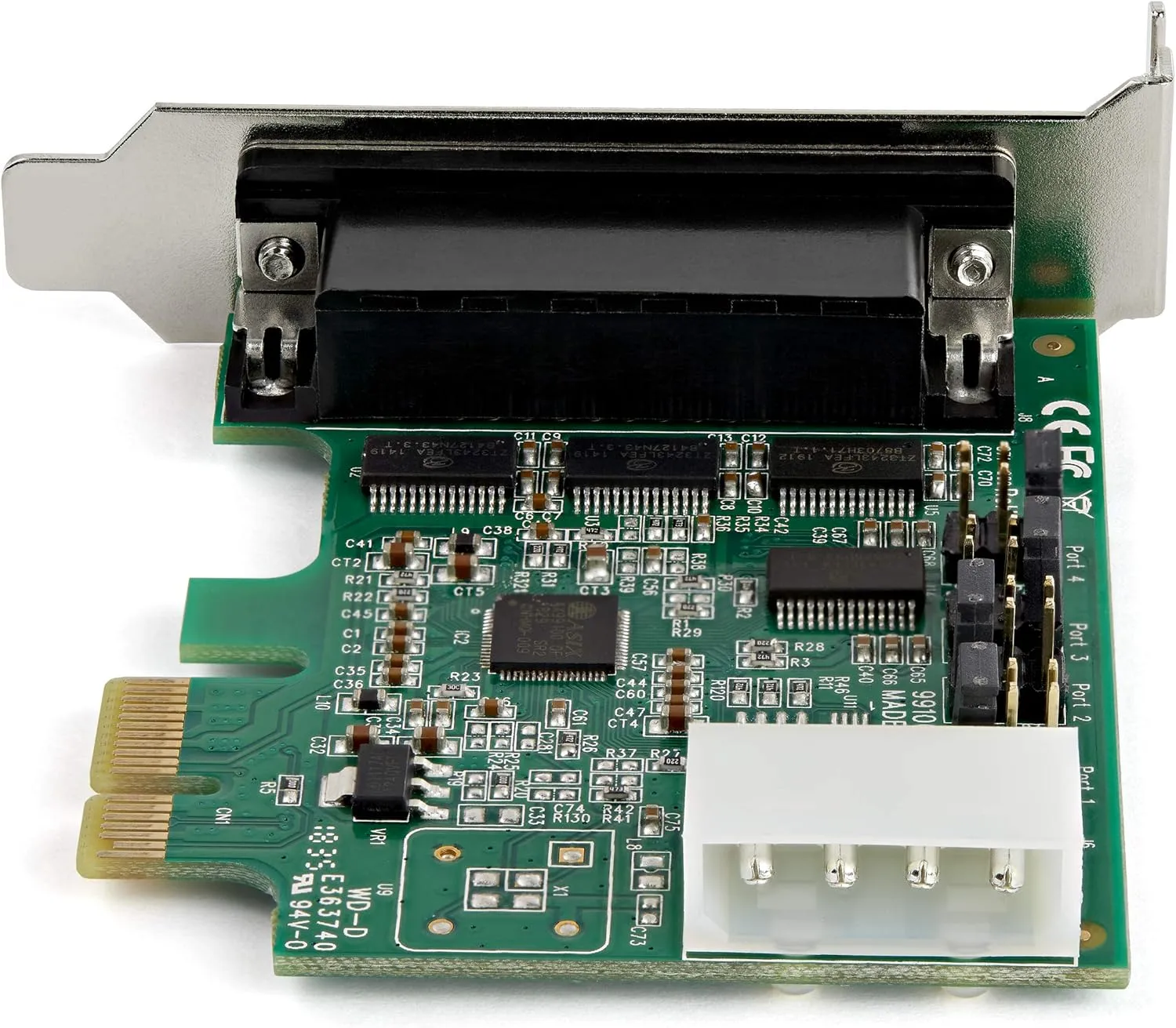 StarTech.com 4-port PCI Express RS232 Serial Adapter Card - PCIe RS232 Serial Host Controller Card - PCIe to Serial DB9