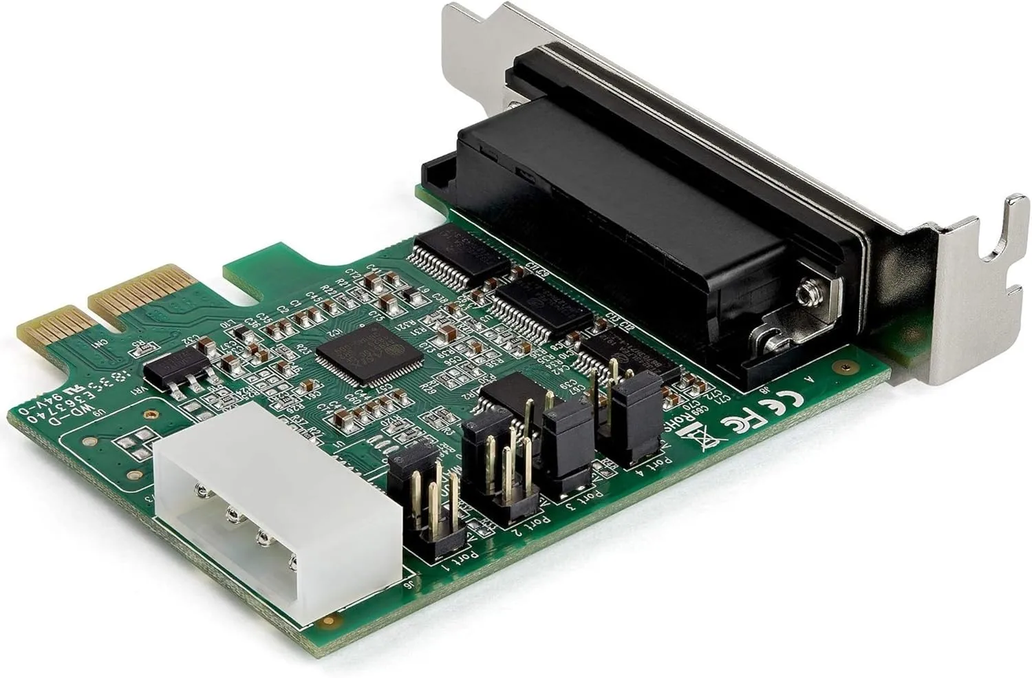 StarTech.com 4-port PCI Express RS232 Serial Adapter Card - PCIe RS232 Serial Host Controller Card - PCIe to Serial DB9