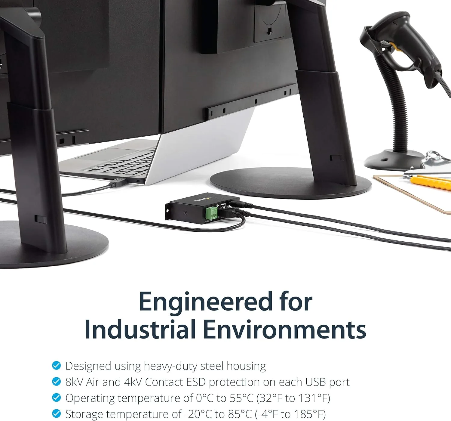 StarTech.com Mountable 4 Port Rugged Industrial USB Hub (ST4200USBM)