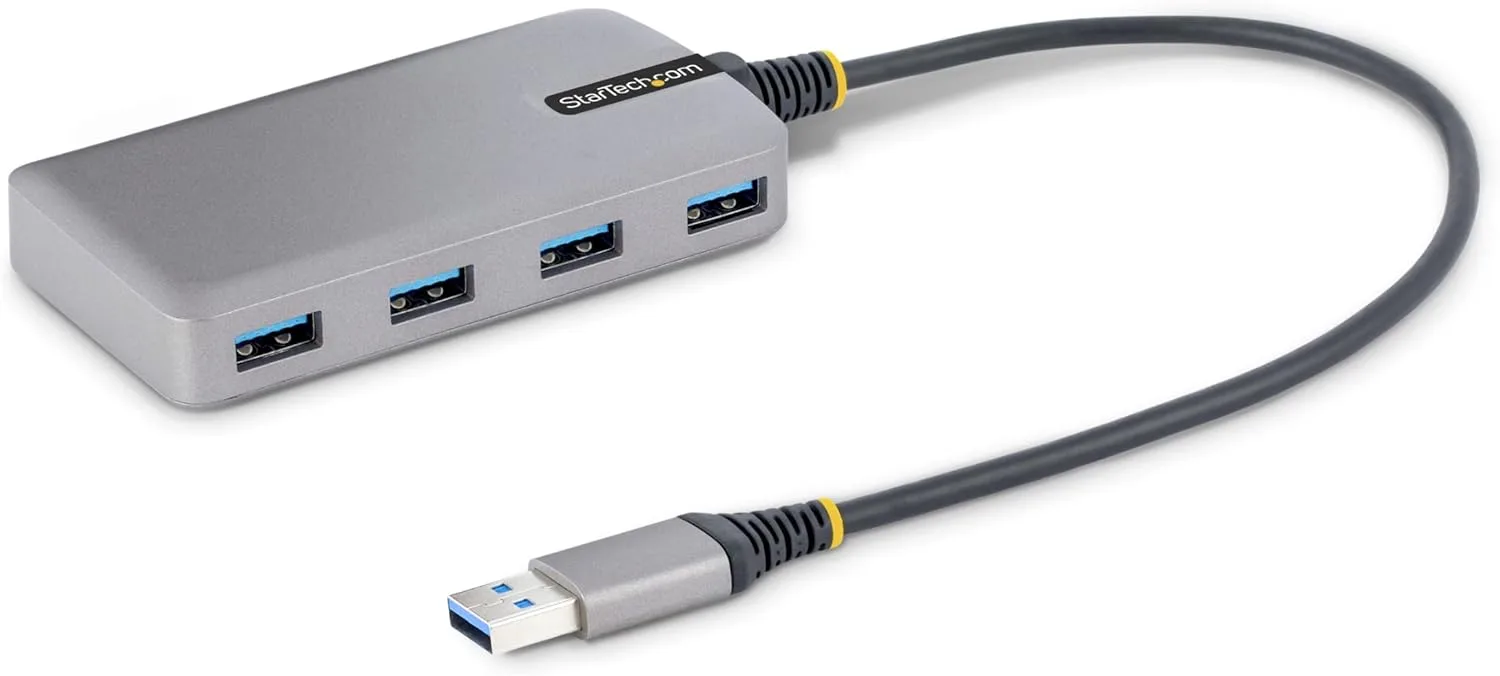 StarTech.com 4-Port USB Hub - USB 3.0 5Gbps, Bus Powered, USB-A to 4X USB-A Hub withOptional Auxiliary Power Input