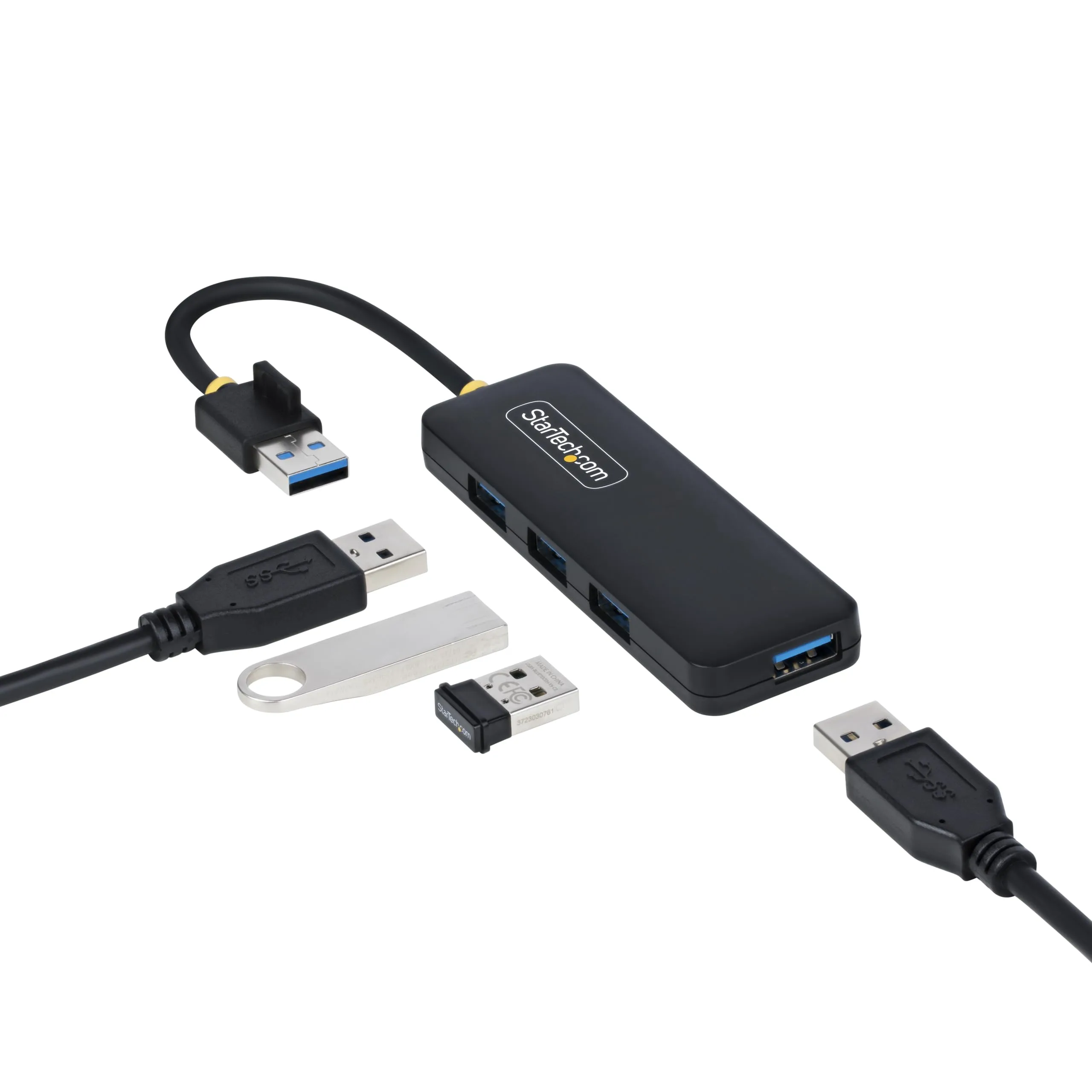 StarTech 4-Port USB 3.0 Hub, Bus-Powered Portable Travel Mini Hub