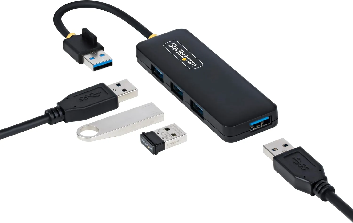StarTech 4-Port USB 3.0 Hub, Bus-Powered Portable Travel Mini Hub