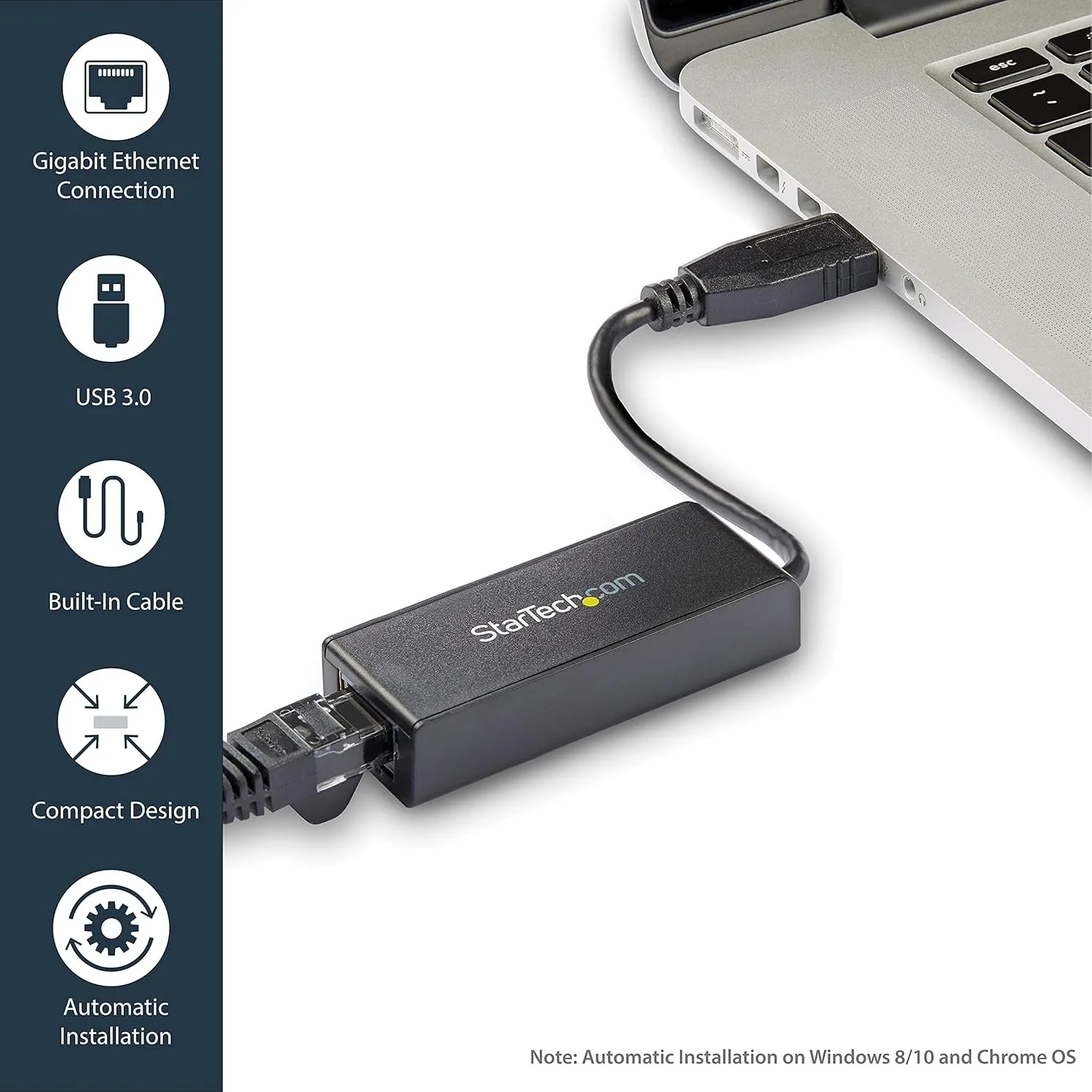 StarTech.com 4 Port USB 3.0 PCIe Card and Ethernet Adapter Bundle - 10/100/1000 Gigabit LAN PCI Express+ USB to Ethernet