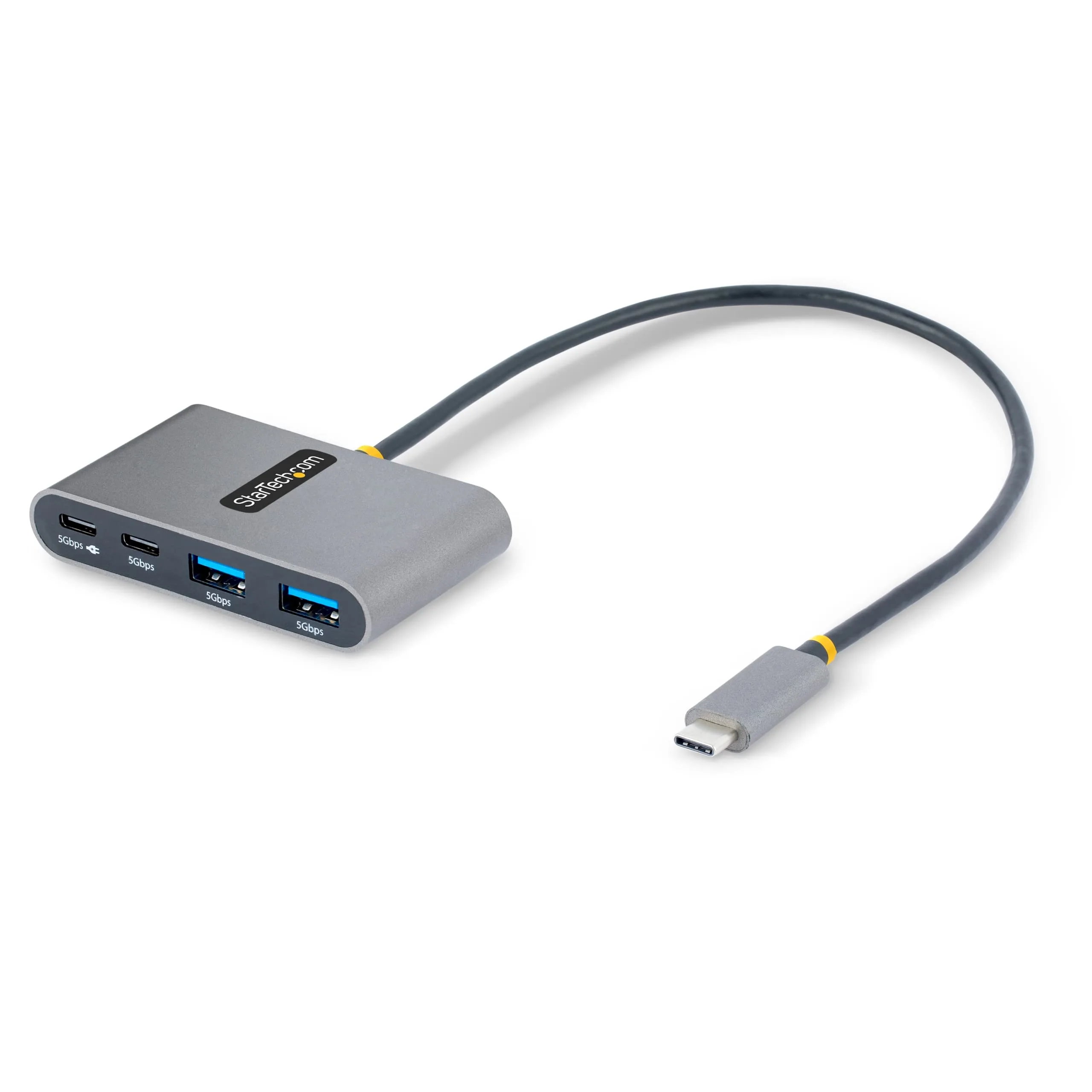 StarTech.com 4-Port USB-C Hub with 100W Power Delivery Pass-Through - 2X USB-A + 2X USB-C - 5Gbps - 1ft (30cm) Long Cable
