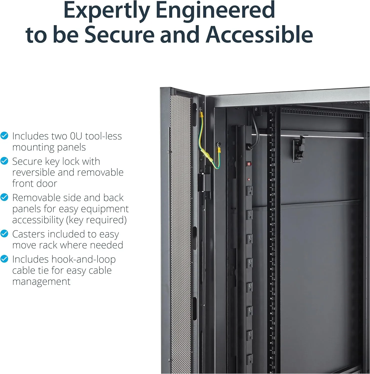 StarTech.com 4-Post Server Rack Cabinet, 19" Data Rack