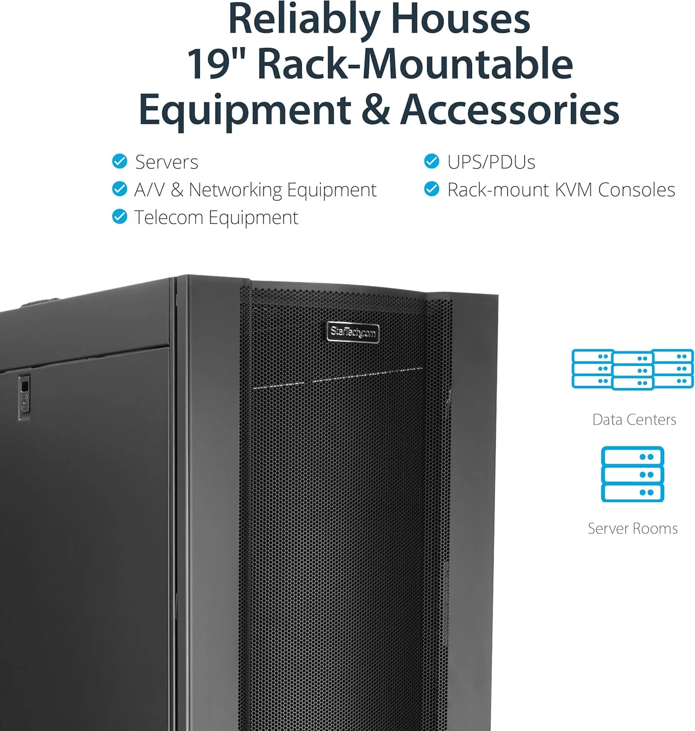 StarTech.com 4-Post Server Rack Cabinet, 19" Data Rack