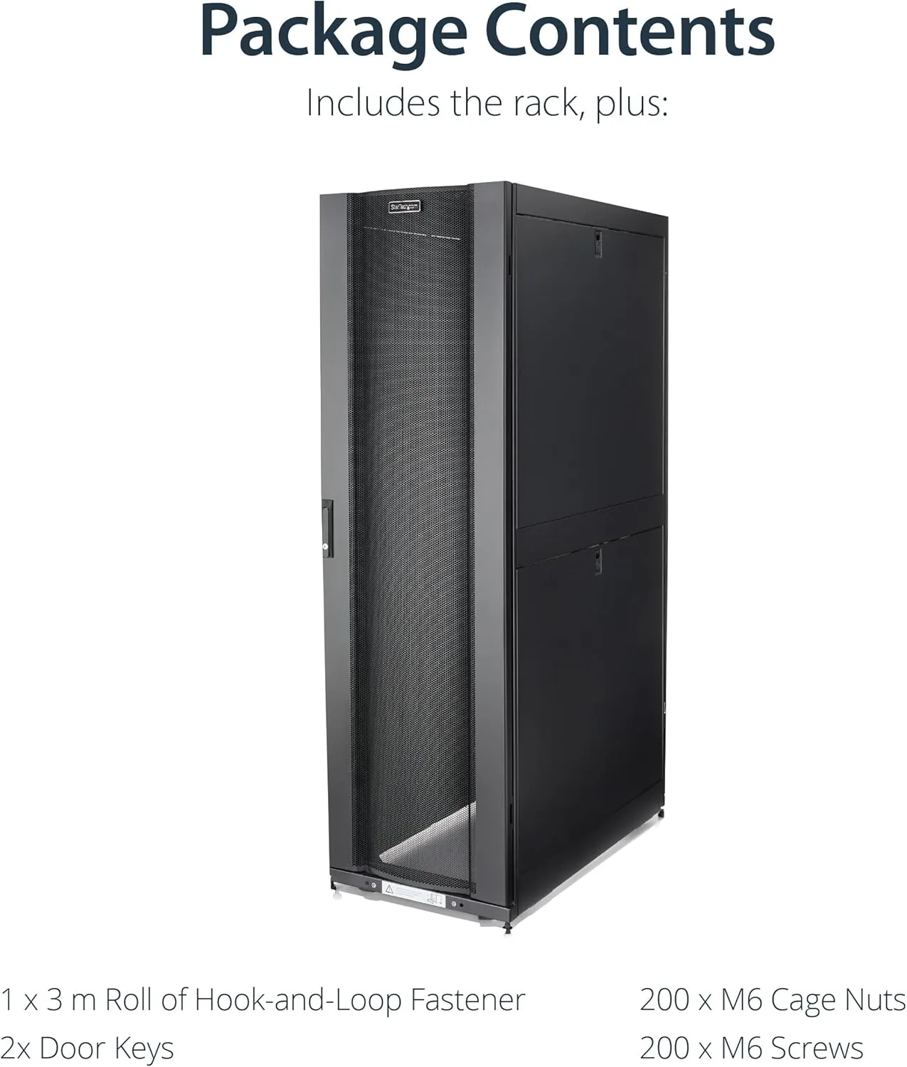 StarTech.com 4-Post Server Rack Cabinet, 19" Data Rack