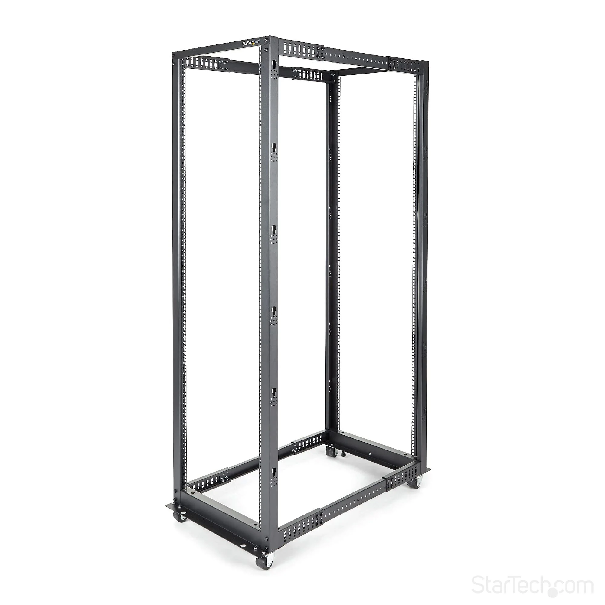 StarTech.com 4-Post Mobile Open Frame 19in Server Rack