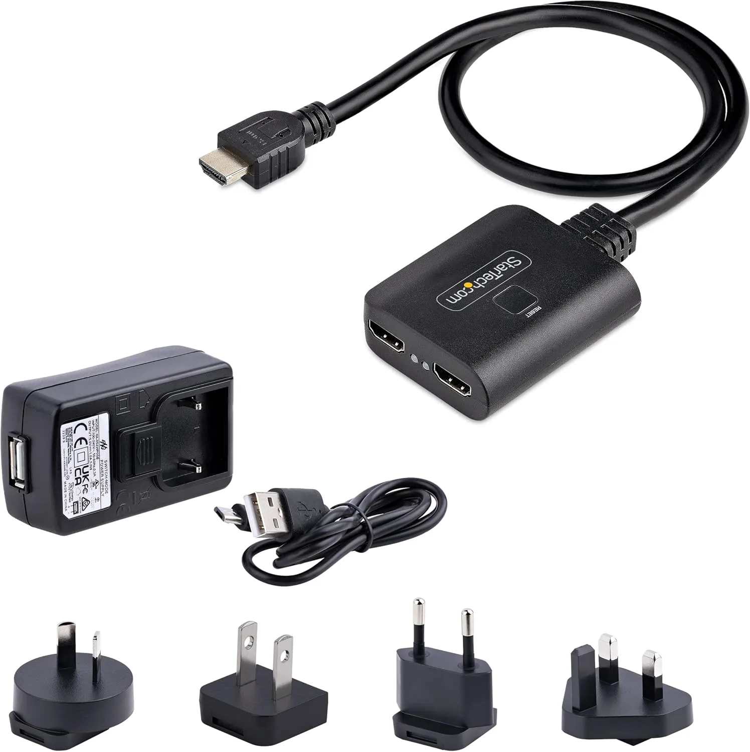 StarTech.com 2-Port HDMI Splitter (1 In 2 Out)