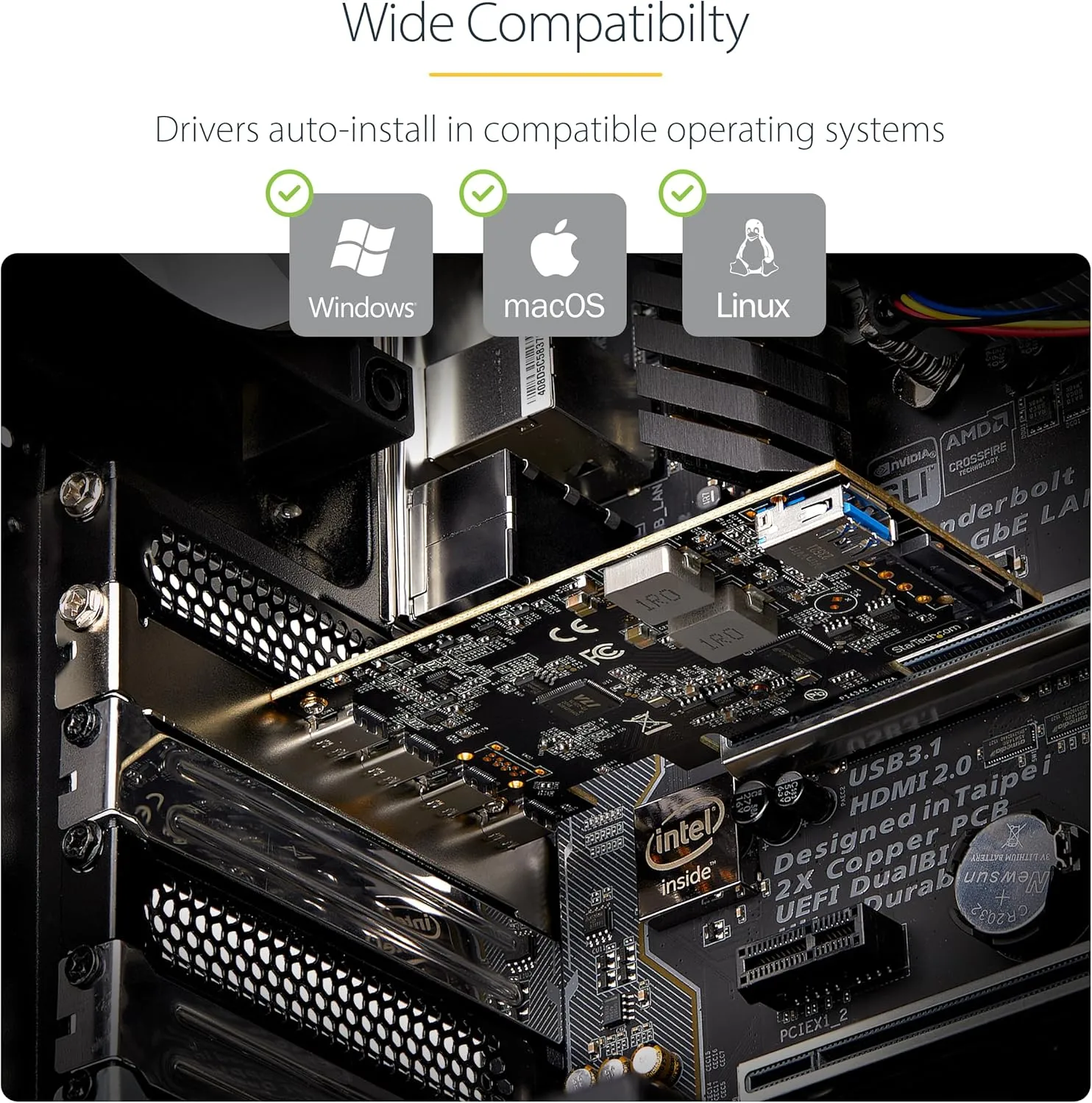 StarTech.com 5-Port USB PCIe Card, USB 3.2 10Gbps, PCI Express Card with 4X USB-C Ports, 1x USB-A Internal Port