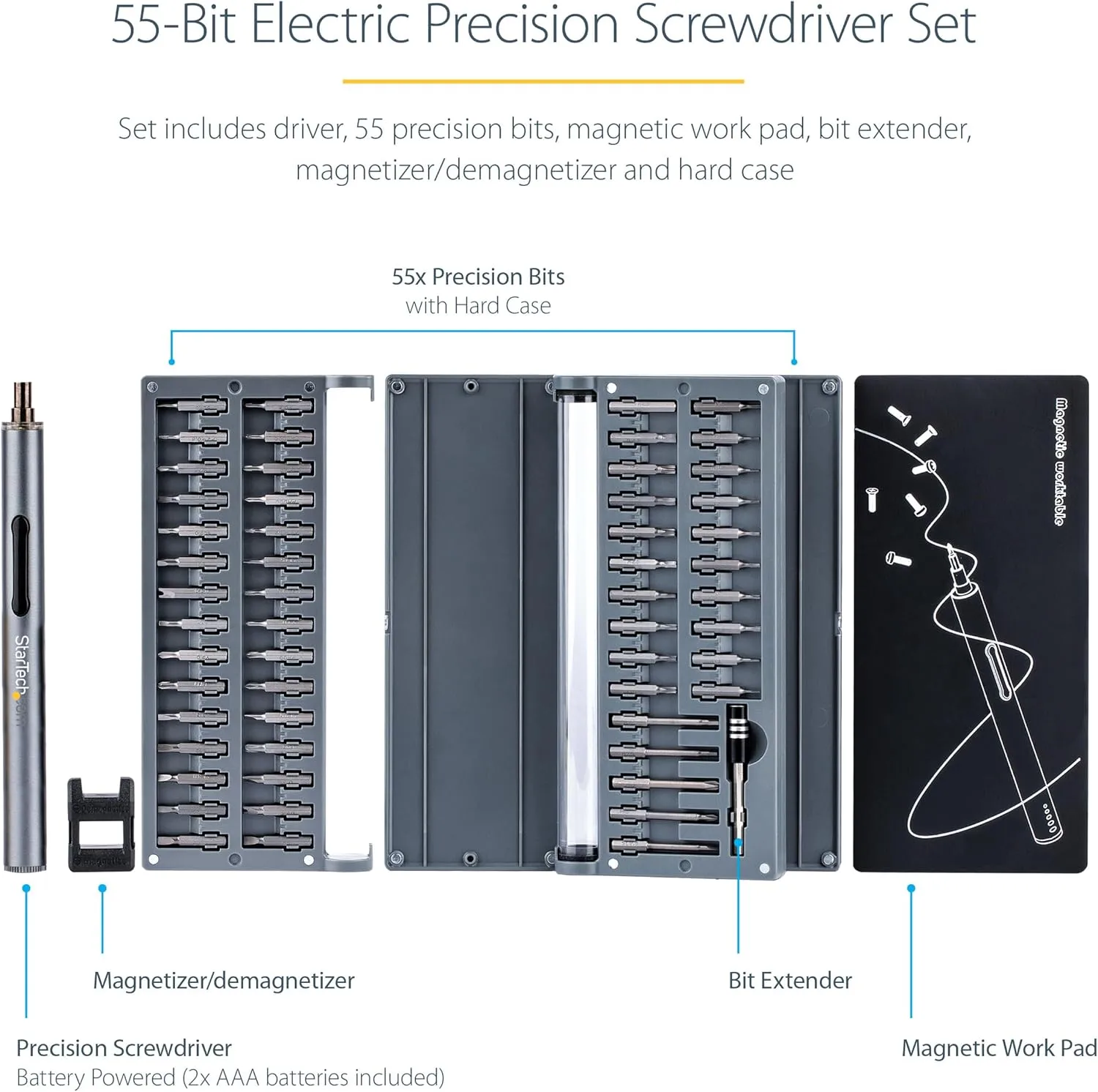 StarTech.com Electric Precision Screwdriver Set
