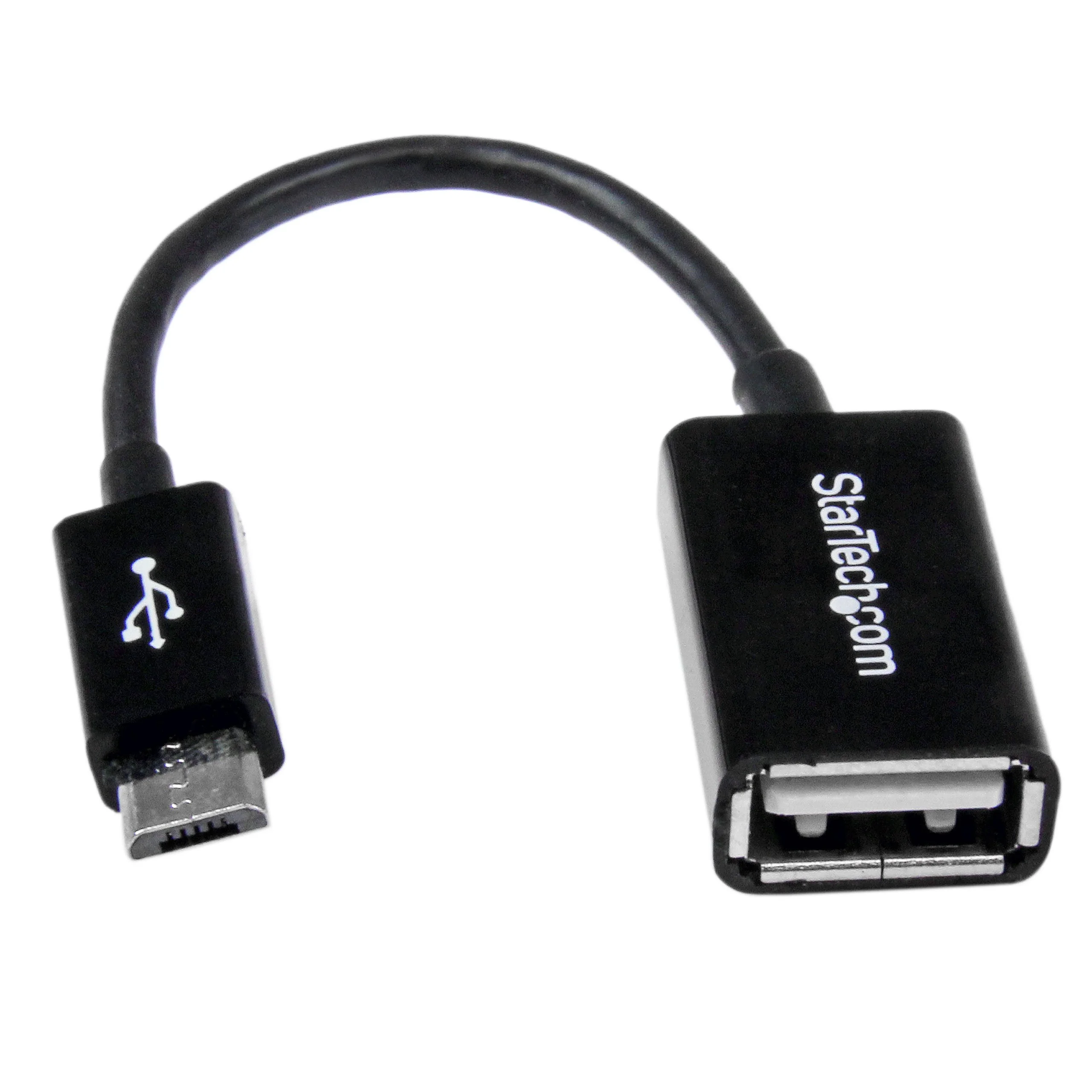 StarTech.com Micro USB On-The-Go (OTG) Adapter Cable - Micro USB Male to USB A Female
