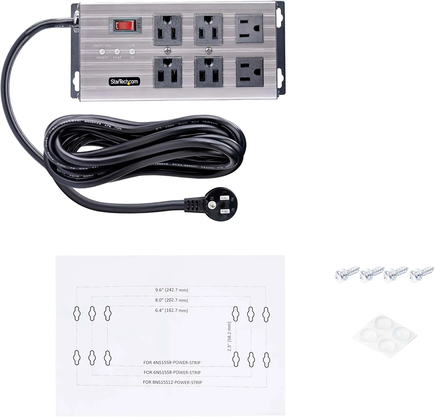 StarTech.com Industrial Power Strip PDU 125V/15A with EMI/RFI Isolation and Surge Protection