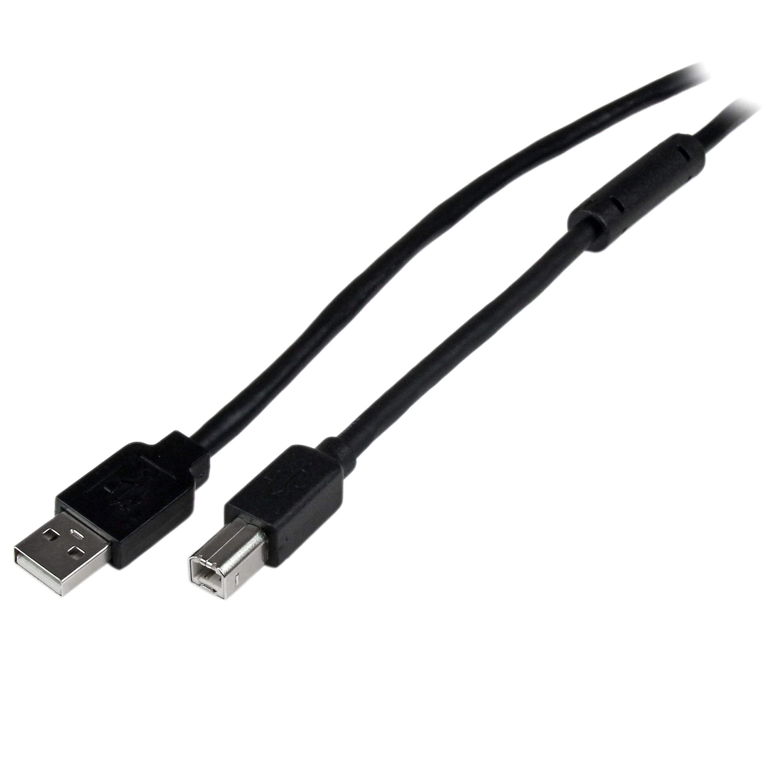StarTech.com 65ft (20m) Active USB 2.0 A to B Cable, Long USB Printer Cable, 1x USB A (M), 1x USB B (M), Black