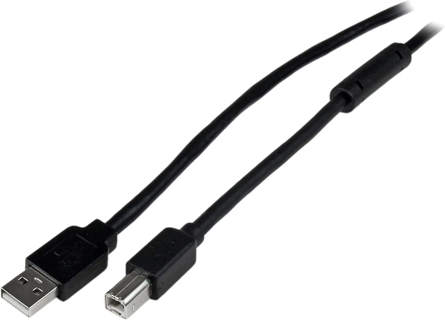 StarTech.com 65ft (20m) Active USB 2.0 A to B Cable, Long USB Printer Cable, 1x USB A (M), 1x USB B (M), Black