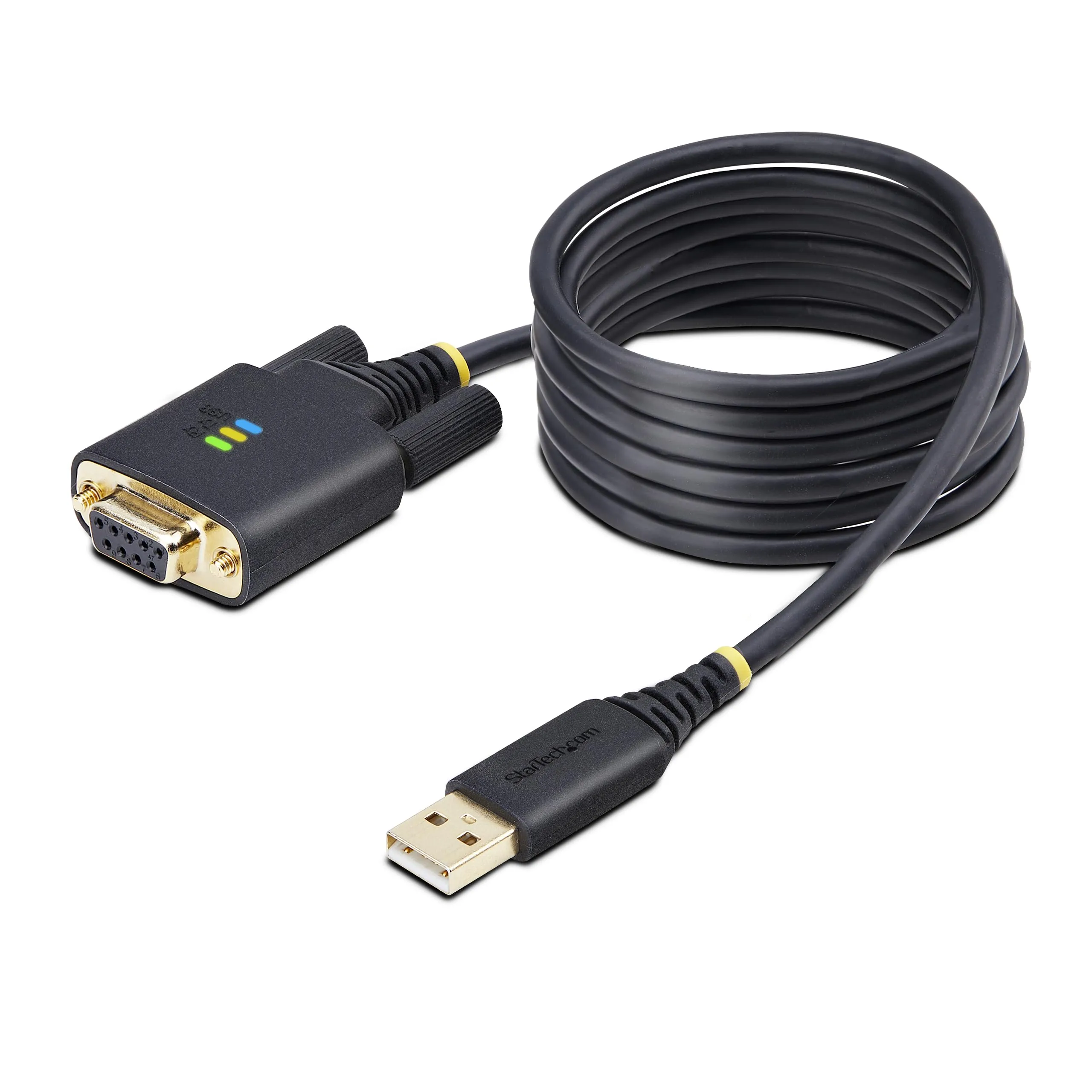 StarTech.com 6.6ft/2m USB to Null Modem Serial Adapter Cable, FTDI USB-A to RS232