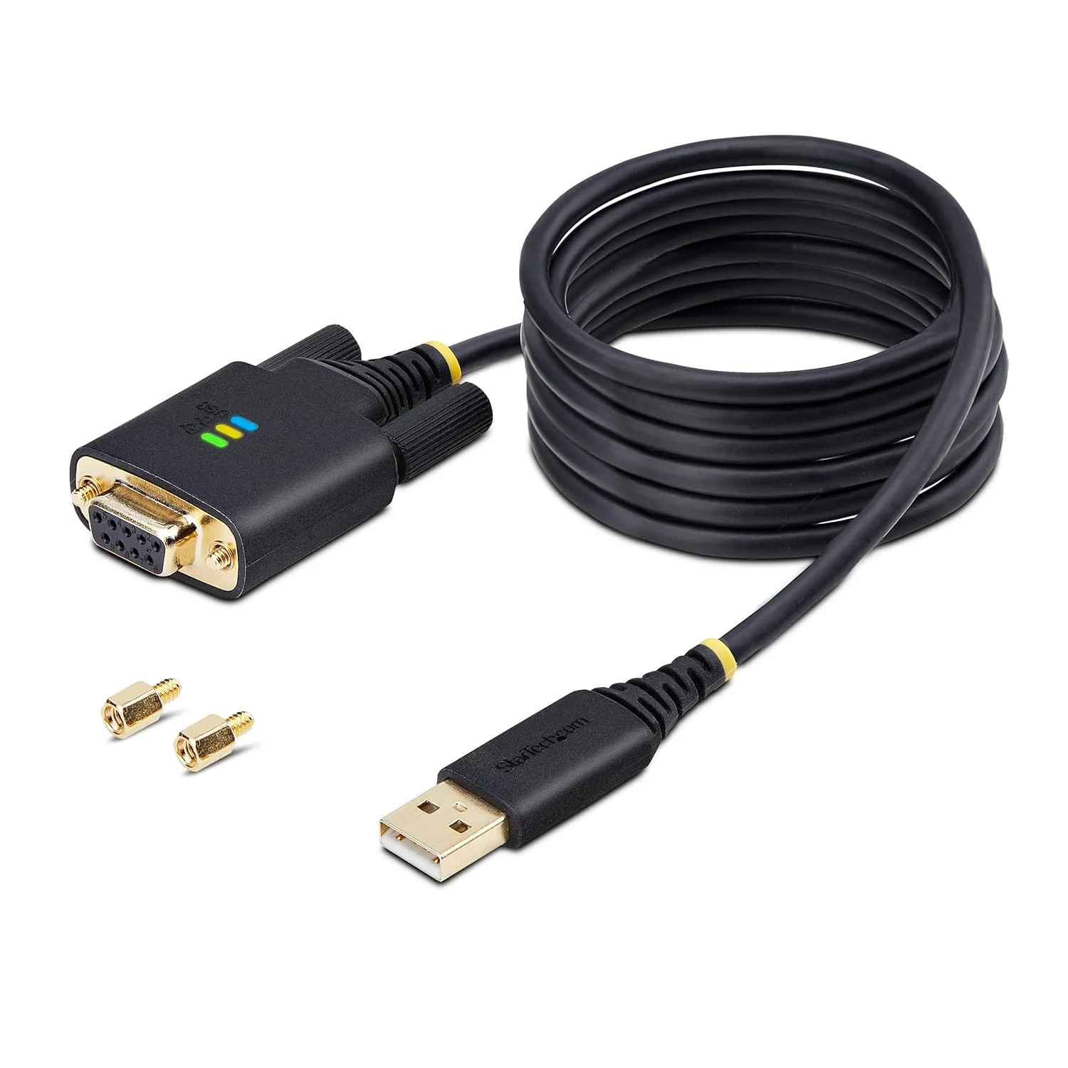 StarTech.com 6.6ft/2m USB to Null Modem Serial Adapter Cable, FTDI USB-A to RS232