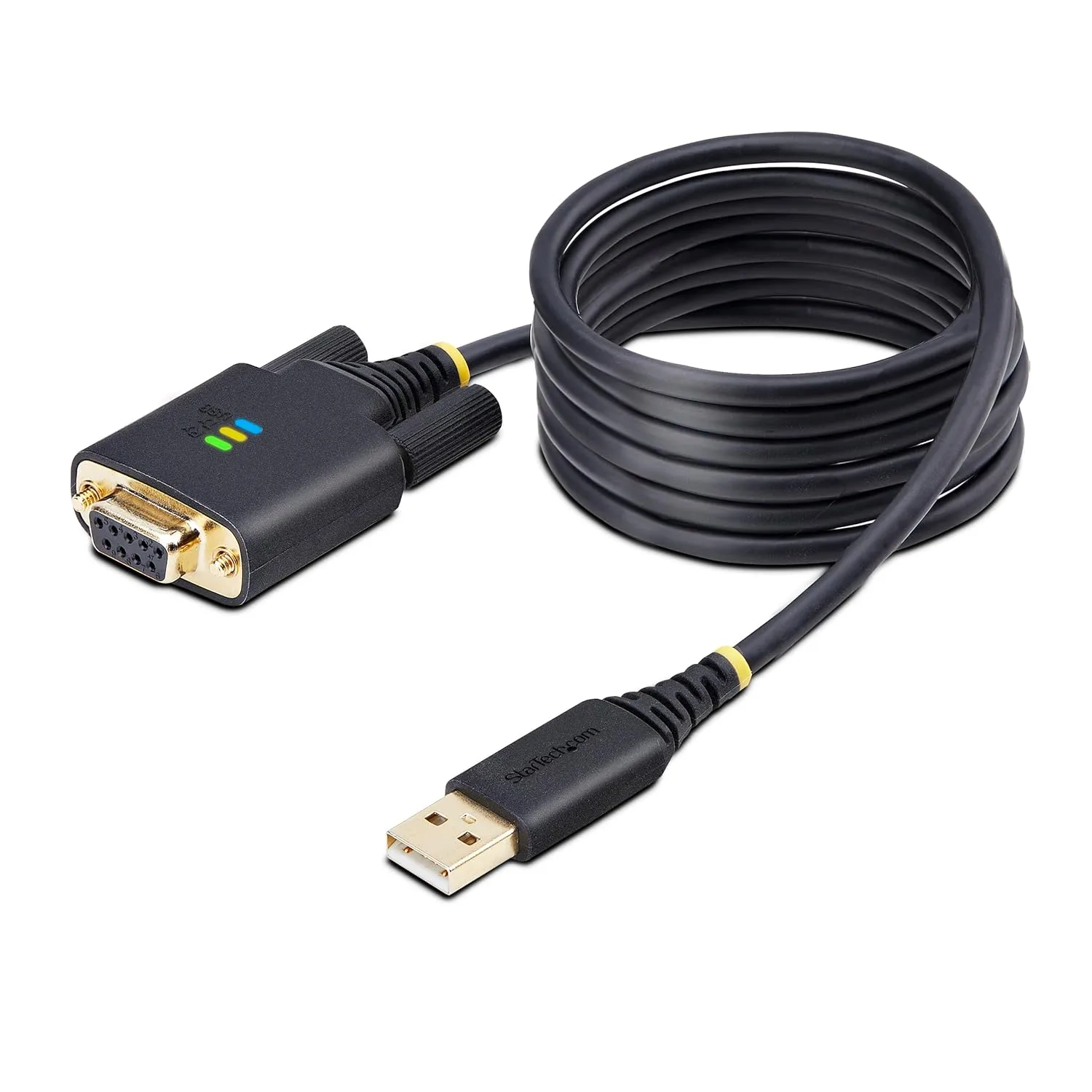 StarTech.com 6.6ft/2m USB to Null Modem Serial Adapter Cable, FTDI USB-A to RS232