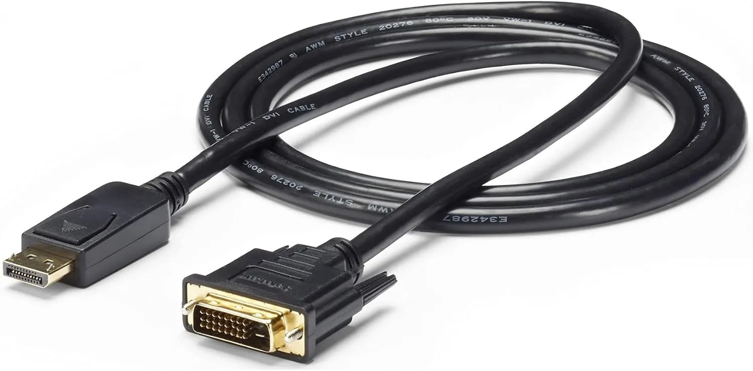 StarTech.com 6ft (1.8m) DisplayPort to DVI Cable, DP to DVI-D Video Adapter Converter Cable, Replacement for DP2DVIMM6 6 feet