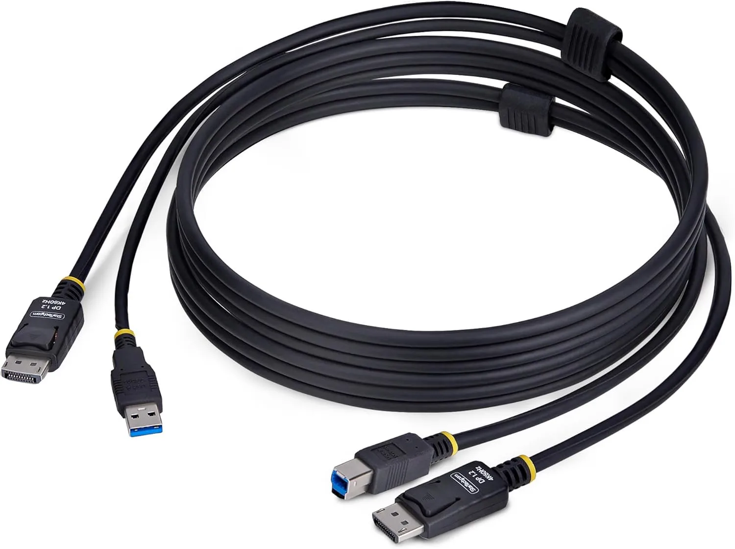 StarTech.com 6ft (1.8m) DisplayPort and USB 5Gbps KVM Cable, 4K 60Hz Universal Compatible DP/USB Combo Cable for KVM Switches