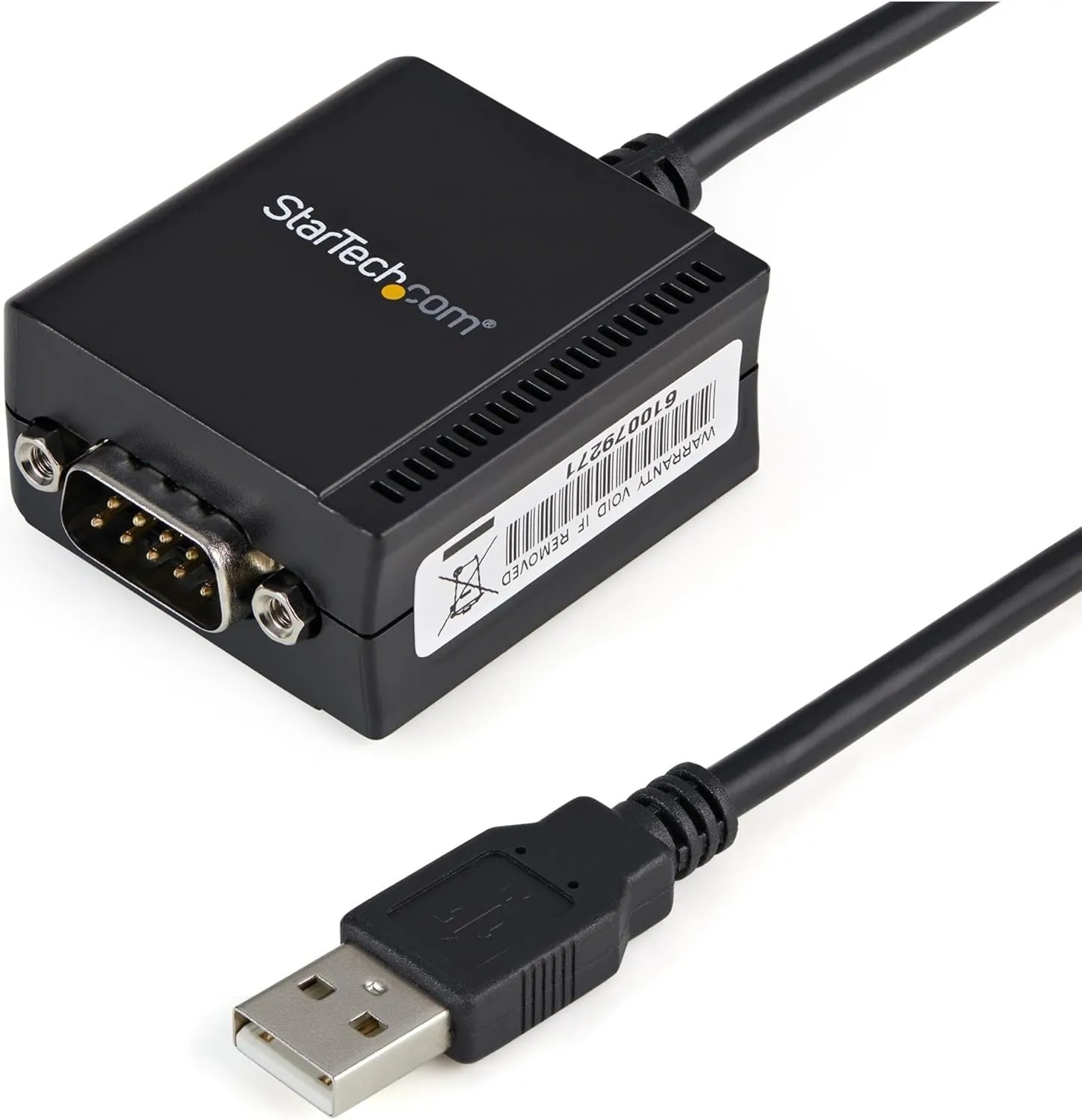 StarTech.com 6ft (1.8m) 1-Port FTDI USB to Serial RS232 Adapter Cable with COM Retention, USB to RS232 Adapter - TAA