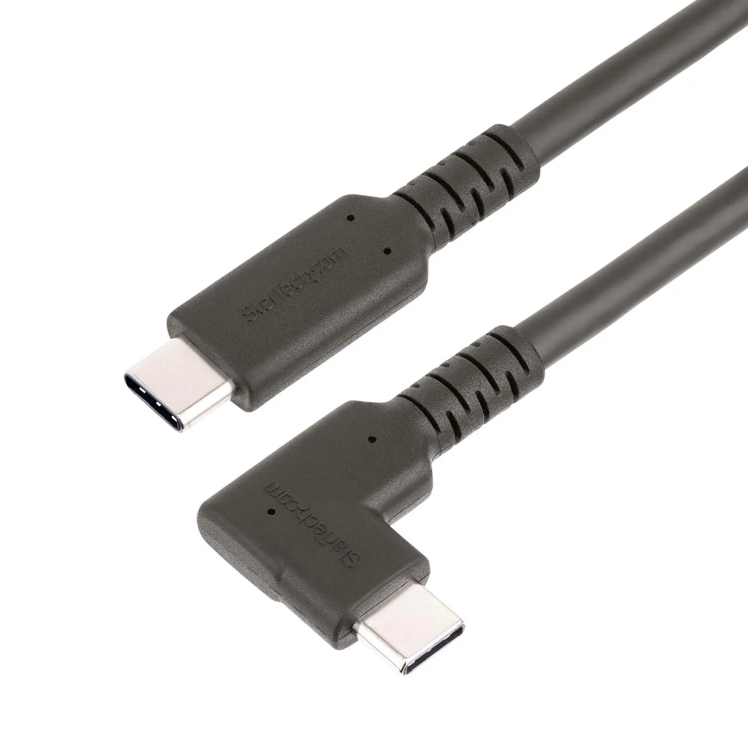 StarTech.com 6ft (2m) Rugged Right Angle USB-C Cable, USB 3.2 Gen 1 (5 Gbps), Full-Featured USB C to C Data Transfer Cable