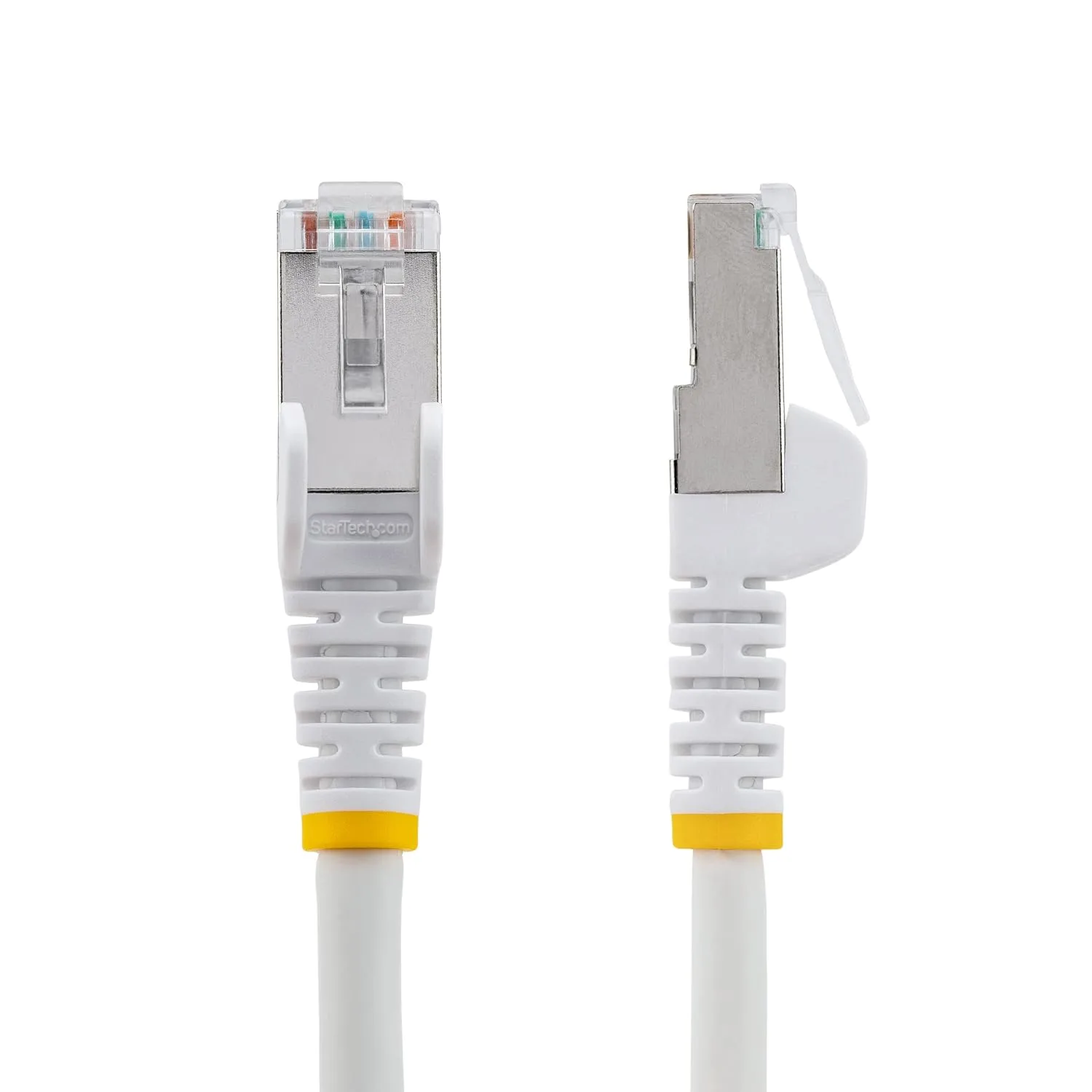 StarTech.com 6in CAT6a Ethernet Cable - Low Smoke Zero Halogen (LSZH) - 10 Gigabit 500MHz 100W PoE RJ45 S/FTP White Network