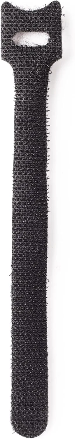 StarTech.com 6in Hook and Loop Cable Ties - 50 Pack - Black - Reusable Cable Straps - Adjustable and Flexible