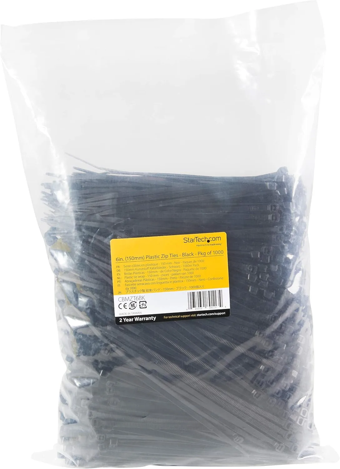 StarTech.com Nylon Self-Locking Cable Ties