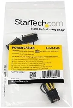 StarTech.com 6in SATA Power to 8 Pin PCI Express Video Card Power Cable Adapter - SATA to 8 pin PCIe power (SATPCIEX8ADP)