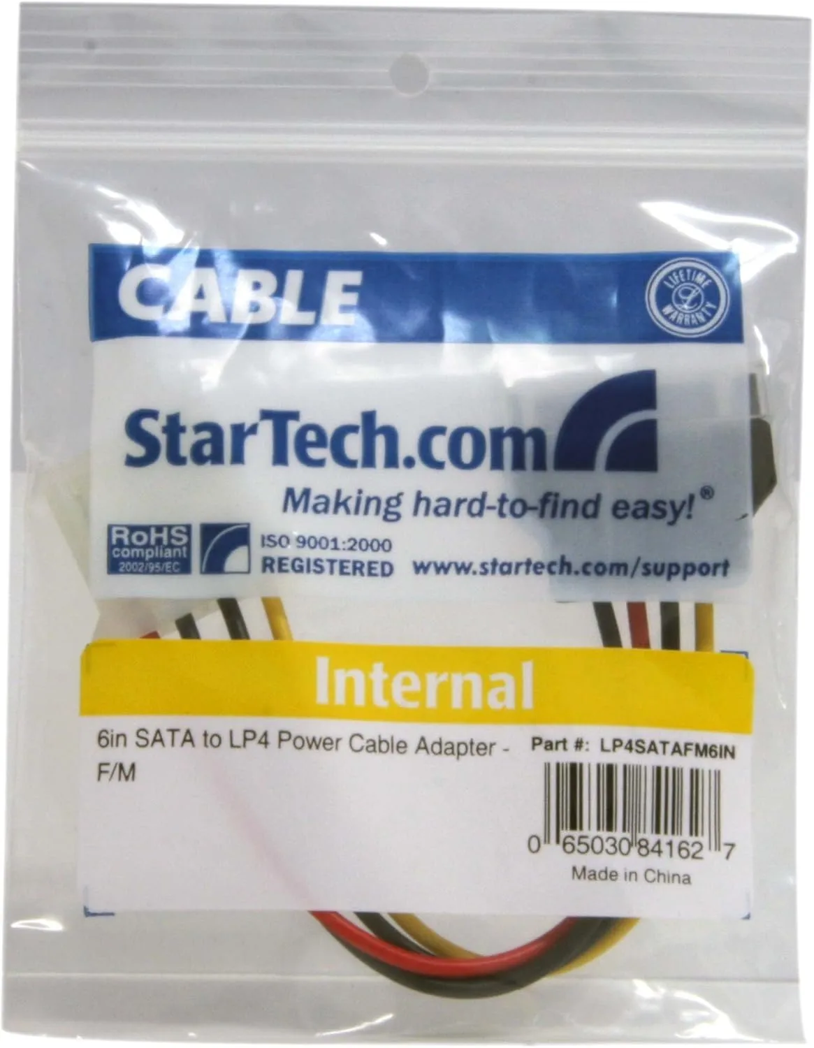 StarTech.com SATA to LP4 (Molex) Power Cable Adapters & Y-Splitters