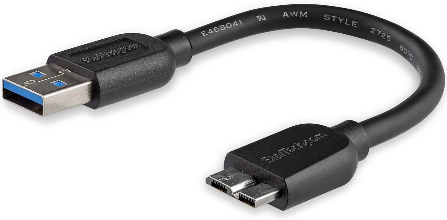 StarTech.com Slim SuperSpeed USB 3.0 A to Micro B Cable