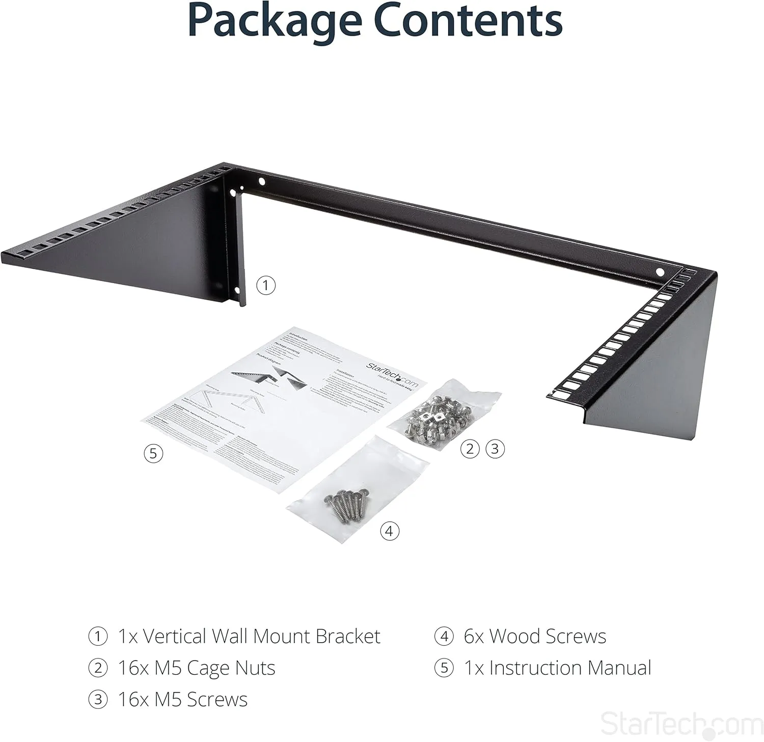 StarTech.com 19in Steel Vertical Wall Mount Rack Bracket