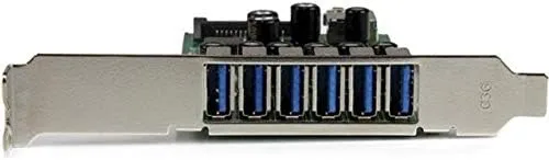 StarTech.com 7 Port PCI Express USB 3.0 Card - 5Gbps - Standard & Low-Profile - SATA Power - UASP Support